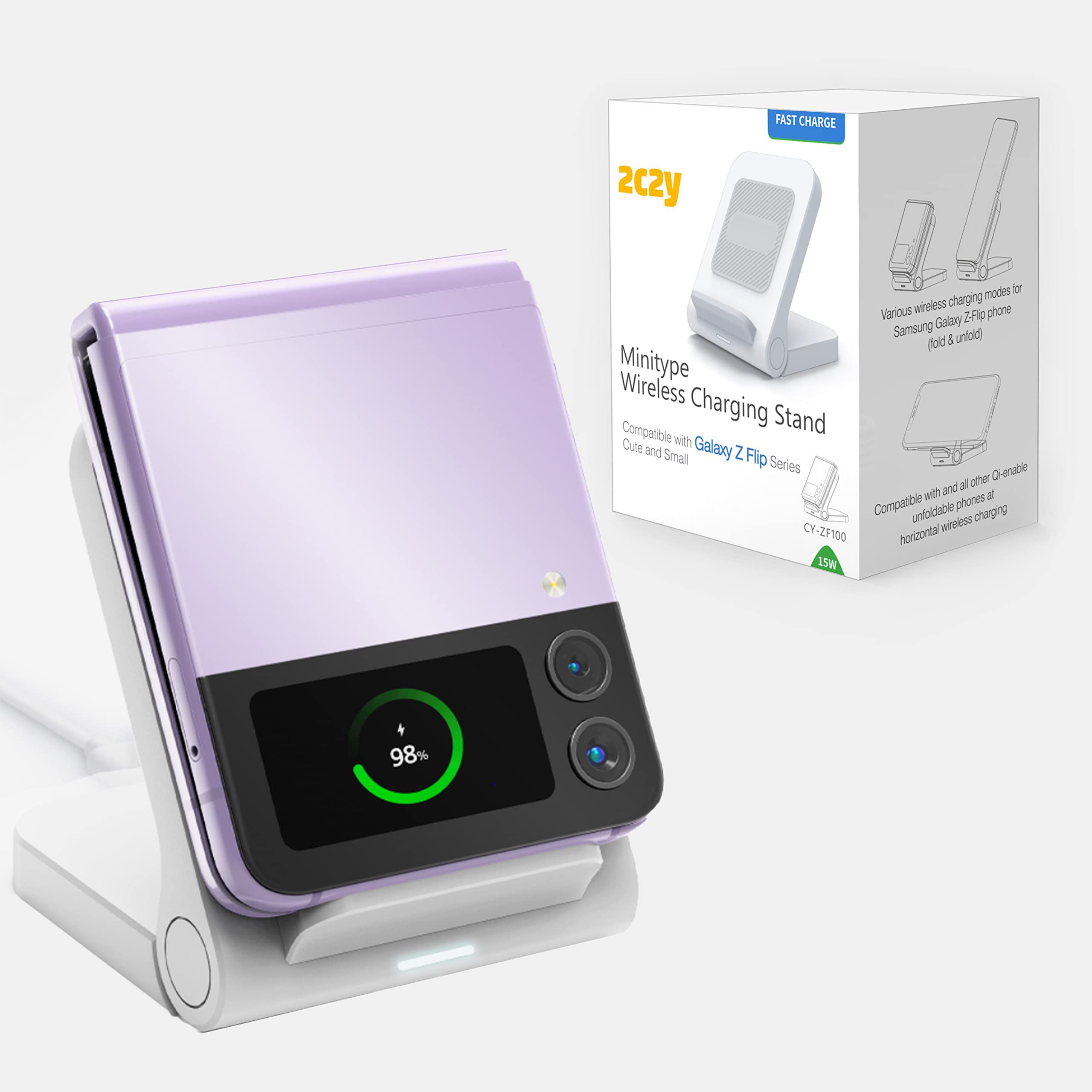 Buy 2C2Y Galaxy Z Flip 4 Wireless Charger Compatible with Samsung