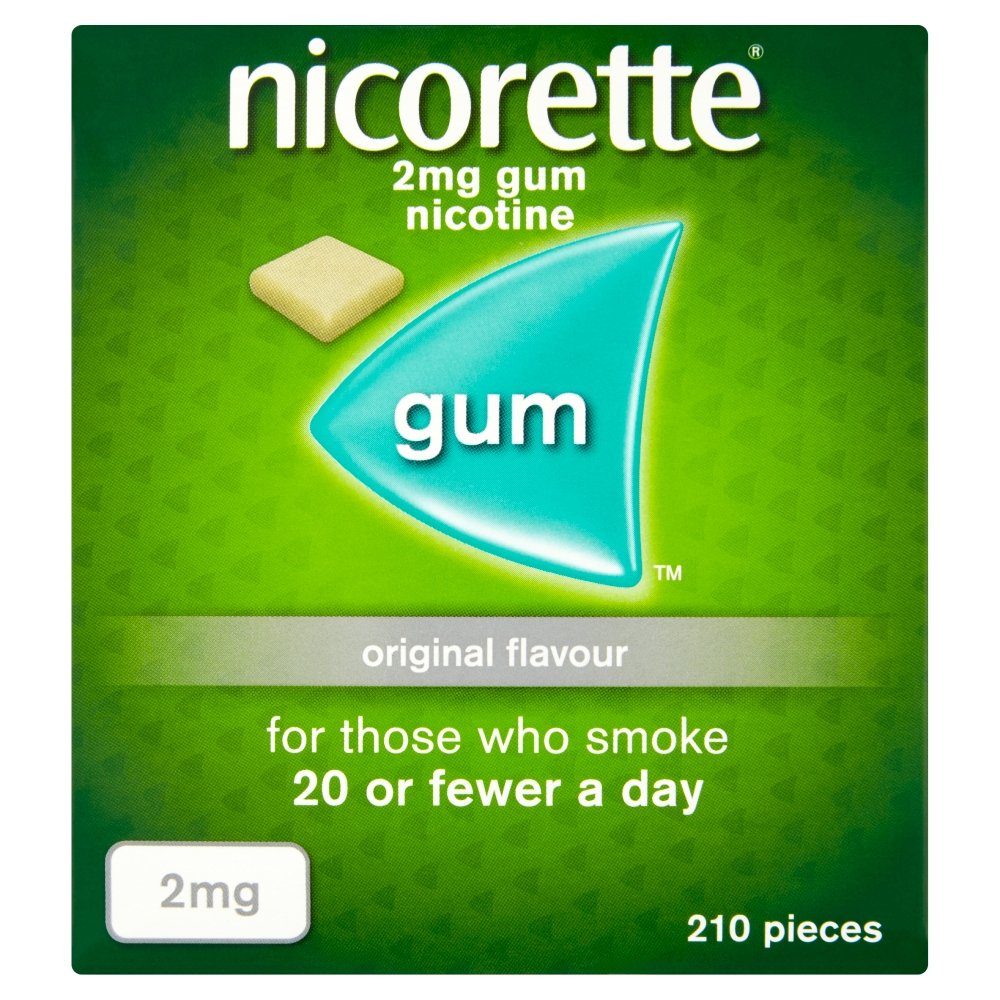 Nicorette 2Mg - Pack Of 210 Pieces : Original Gum 2 Mg, 210 Pieces