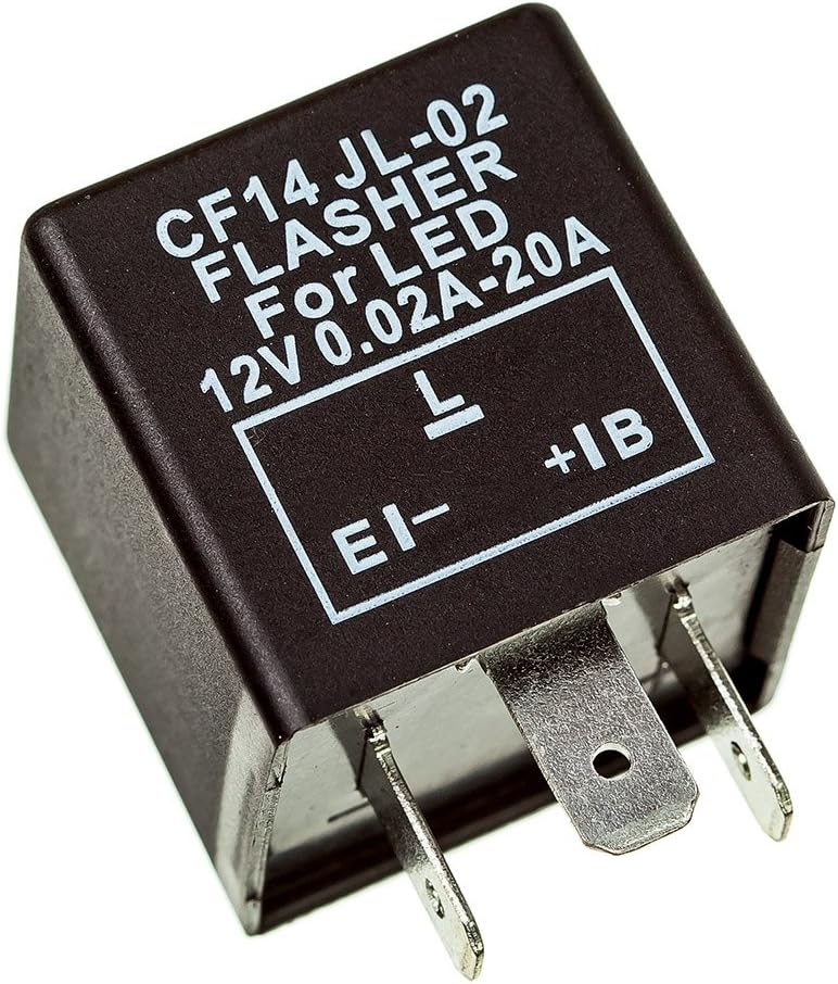 LUMRO Fix Flash Rate Turn Signal Flasher Relay LED Indicator Bulbs 3 PIN CF14 JL-02