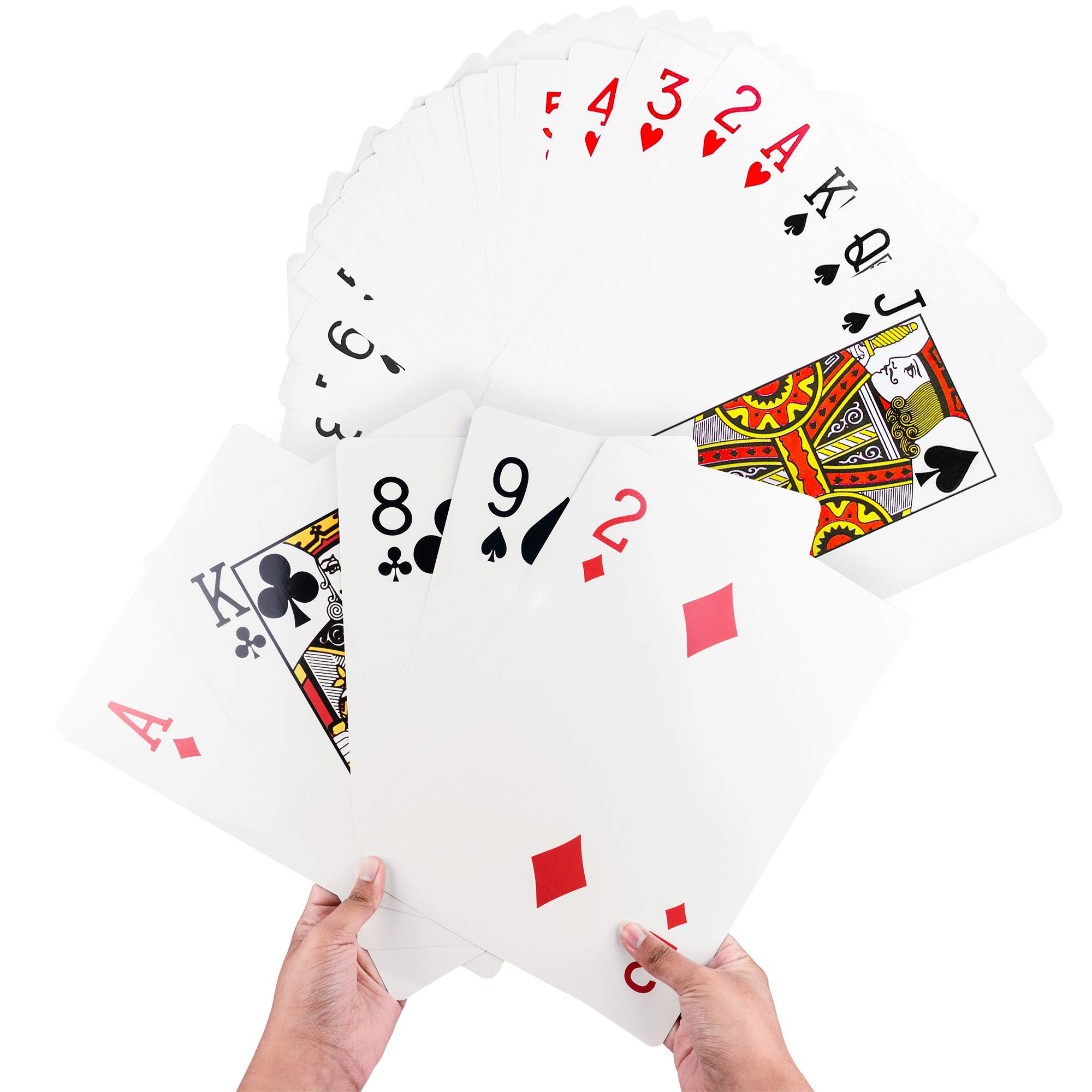 Super Z Outlet Giant Jumbo Deck of Big Playing Cards Fun Full Poker Game Set