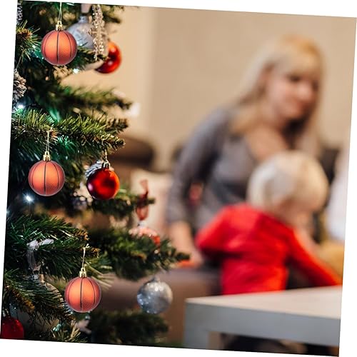 Miniatura 7 de 6 piezas irrompibles adornos deportivos de Navidad accesorios para el hogar, béisbol interior, mini árbol de Navidad, decoración de Navidad, caja de