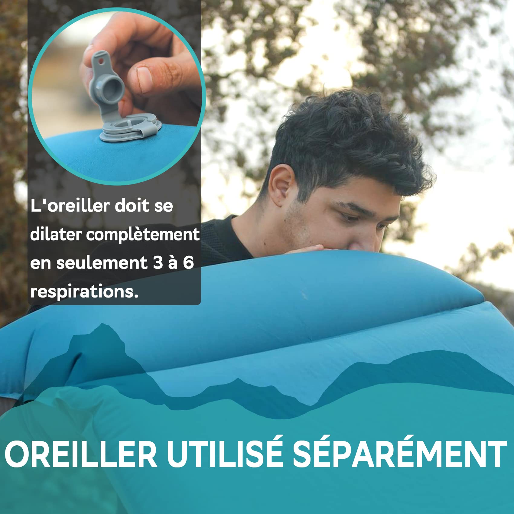 Clostnature Matelas de Couchage Auto-gonflant de Camping – 3/5/7.6 cm d'épaisseur pour extérieur Auto-Gonflable avec Petite Taille, Matelas léger pour Le Sport, la randonnée, l'hiver