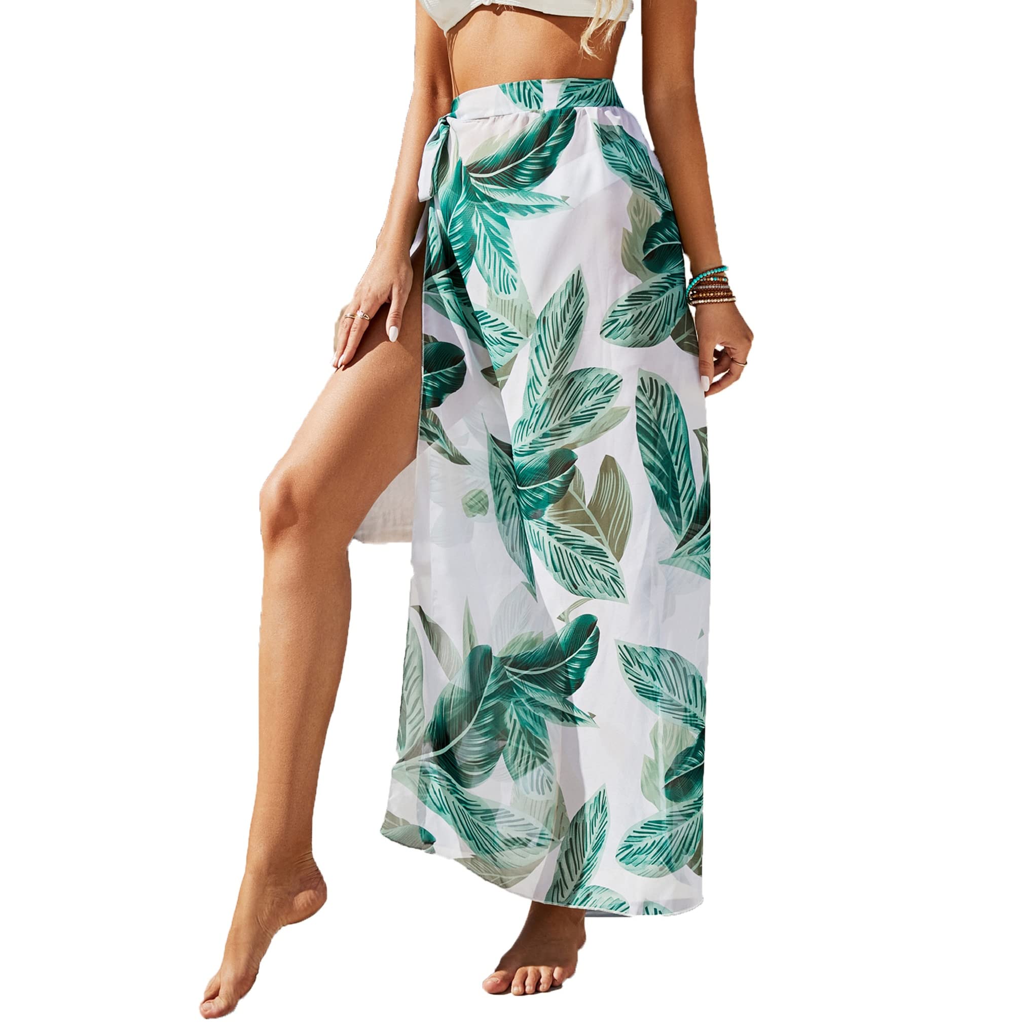 Jarseila 2024 Verano Pareos de Playa Chiffon Mujer e Playa Vestidos Elegante Falda Cubrir Bikini Pareos Playa Grandes 100 cm * 96 cm