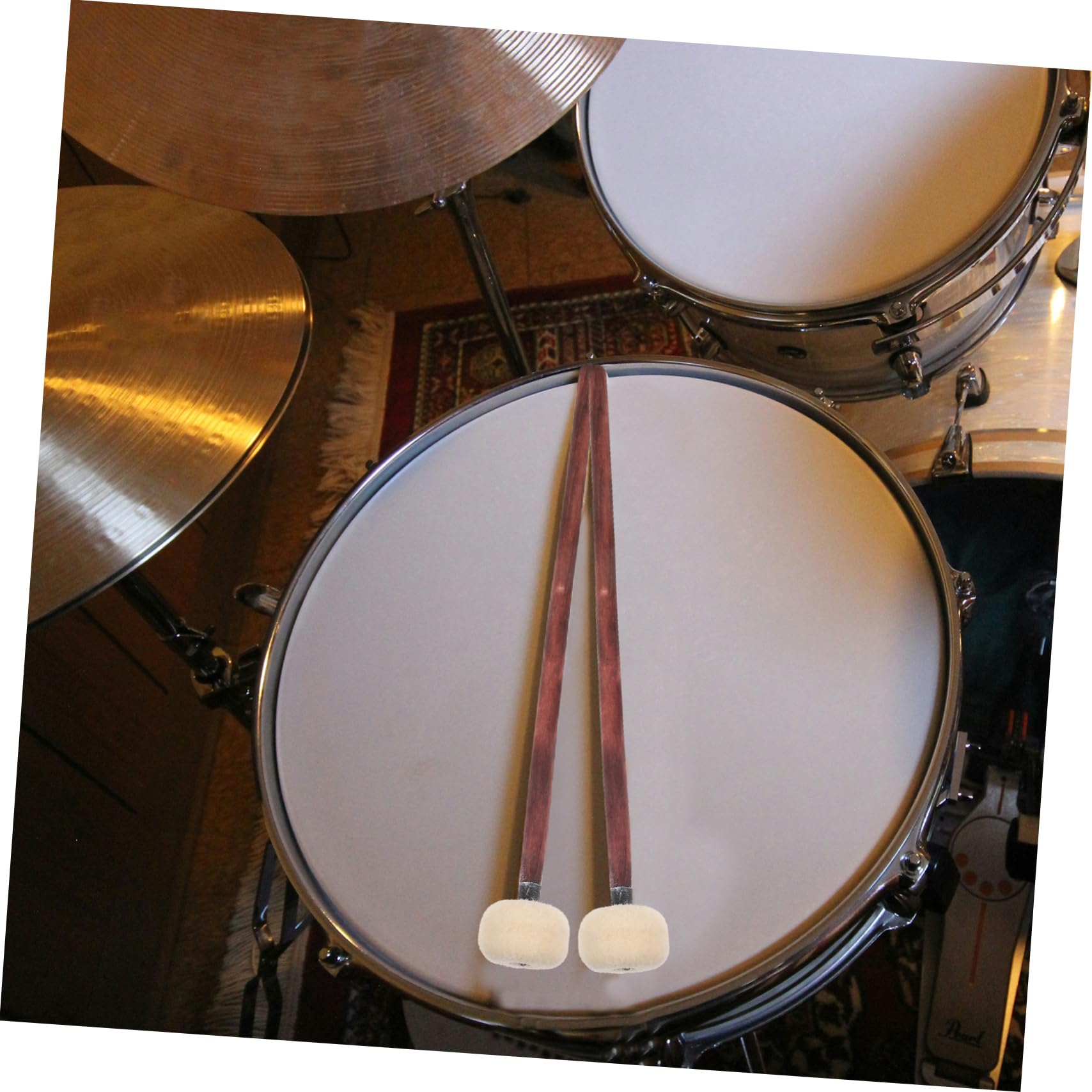 TOYANDONA 8pezzi Bacchette Per Batteria Legno Massello Con Testa Bacchette Percussione Per Pratica e Tuning Strumenti Musicali Per Batteristi e Percussionisti
