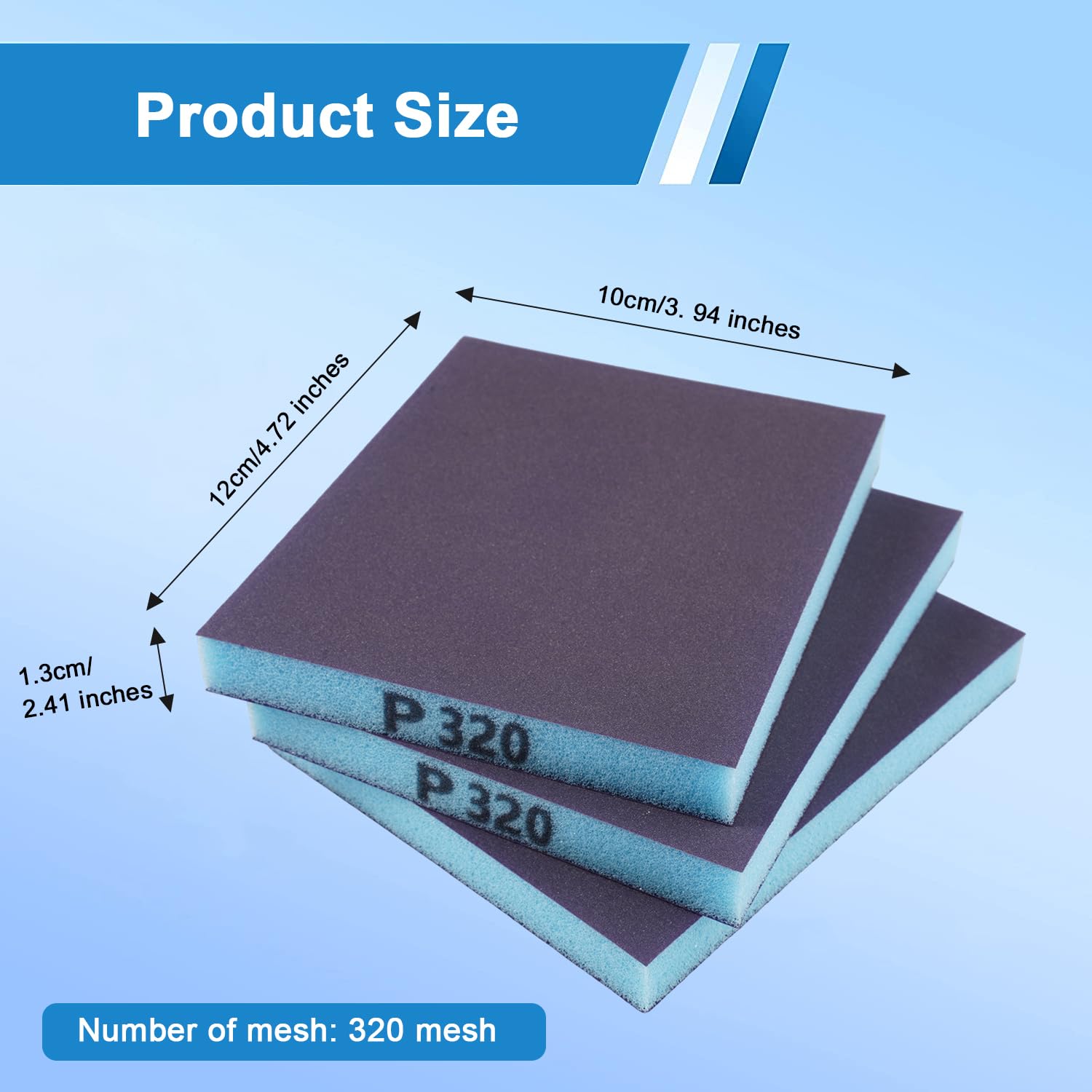 Zestaw 6 sztuk podkładek szlifierskich, 12 × 10 × 1,3 cm, miękki blok szlifierski na mokro i na sucho, miękka pianka, blok szlifierski do prac z drewna, szlifowania, gruntowania