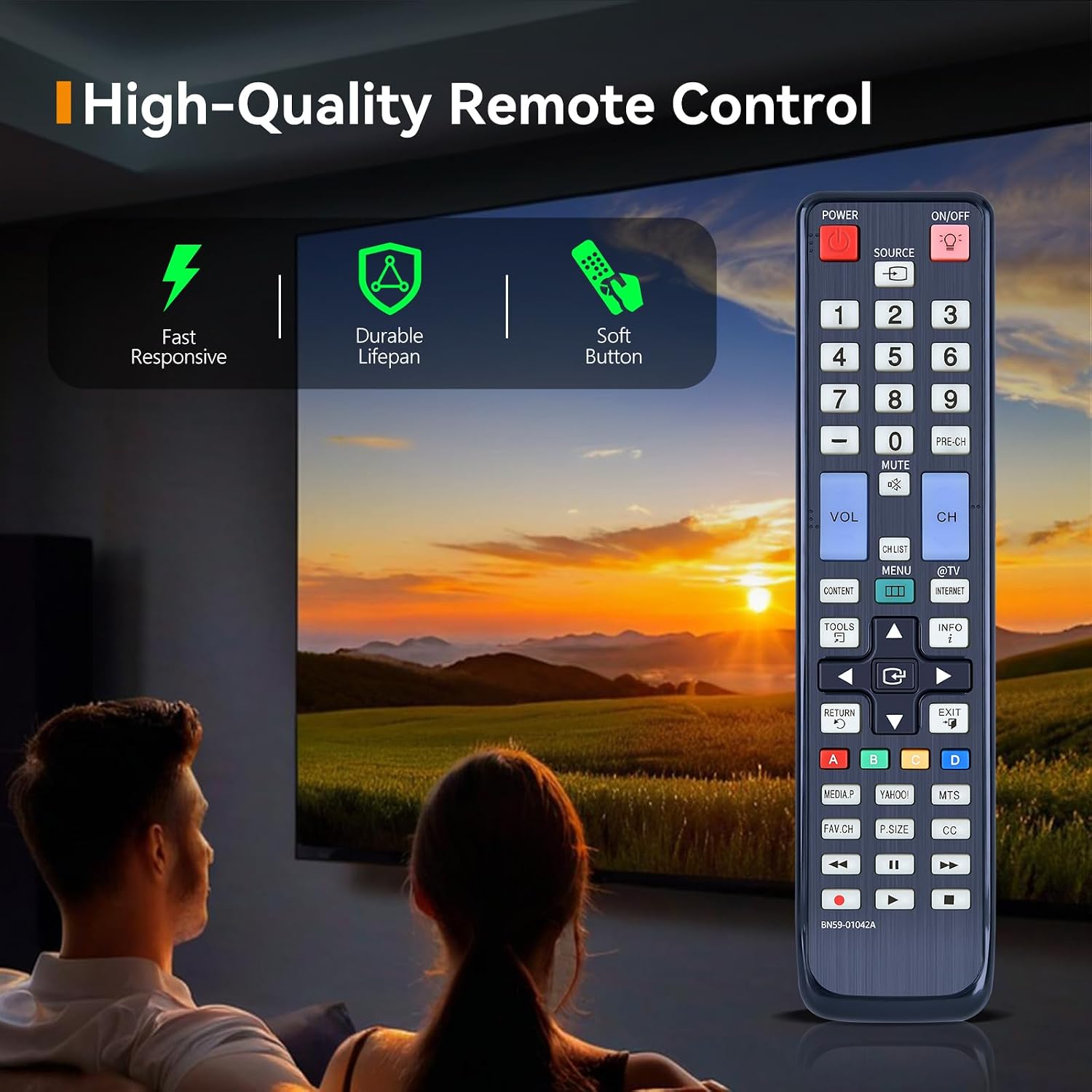 New Replacement BN59-01042A Remote Control for Samsung Smart TV PN50C6500TF image 3