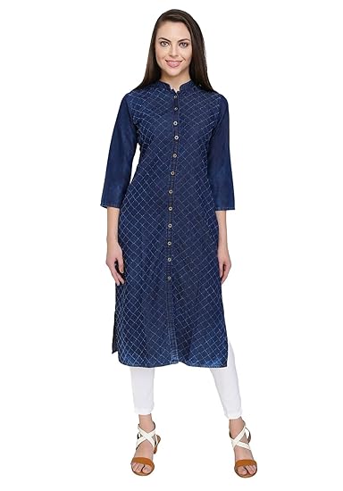 Knee length kurtas for jeans Clearance
