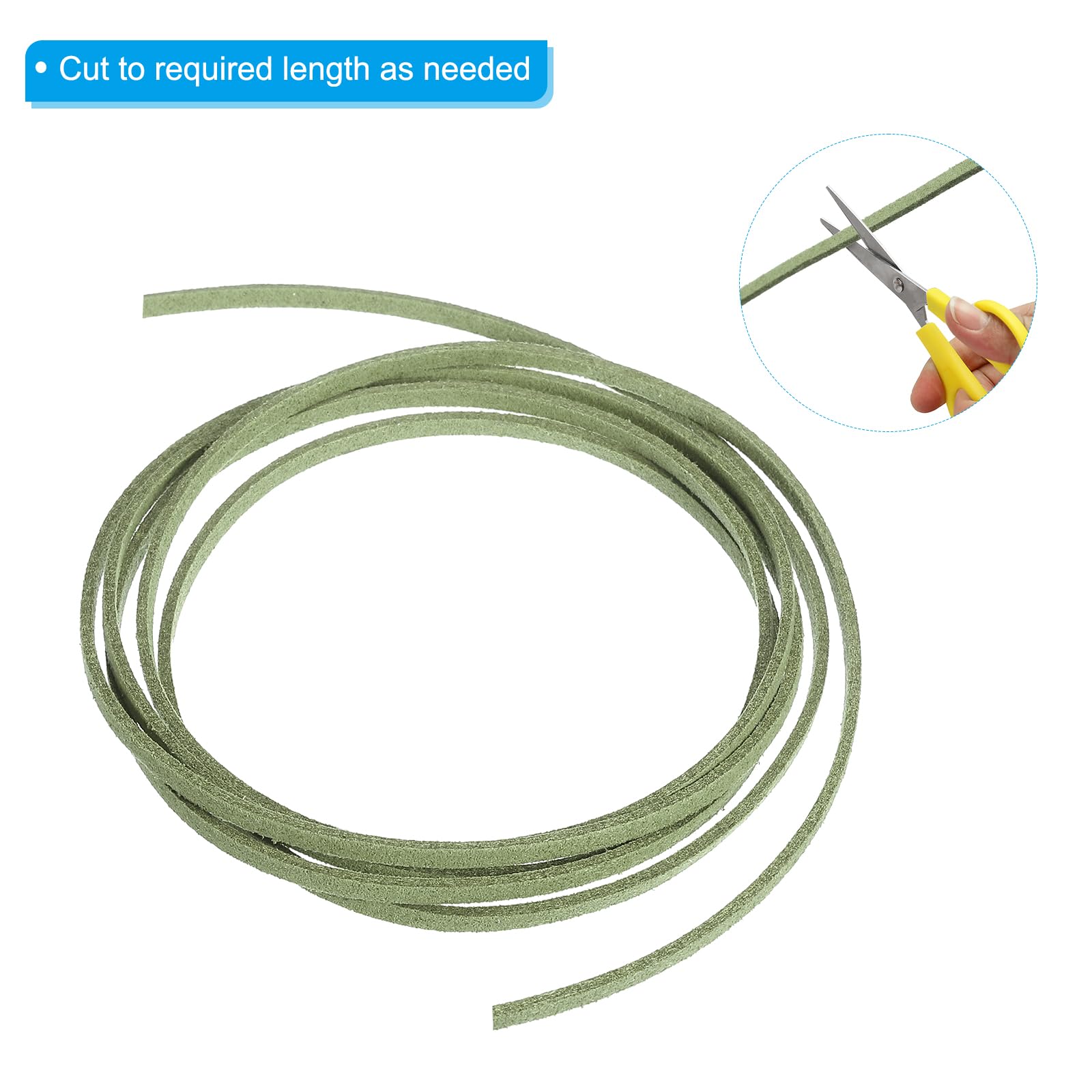 PATIKIL Cordon En Daim Faux, 3 Rouleaux 3mm X 5m Cordons En Cuir Suède Bandes Plates De Ruban Plat Souple En Simili Cuir Pour Collier DIY Bracelet Perles, Marron Foncé (Total 15