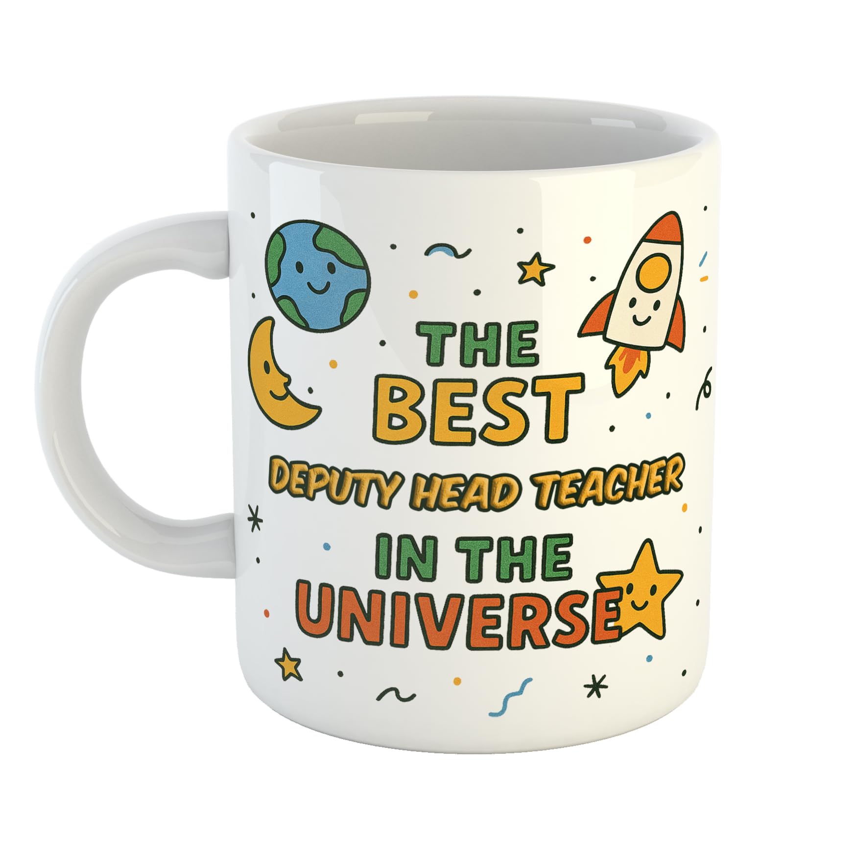Best Deputy Head Teacher in The Universe Mug – Humorous Gift for Birthday, Leaving Work, or Christmas – 11oz Ceramic Coffee Cup – Microwave & Dishwasher Safe