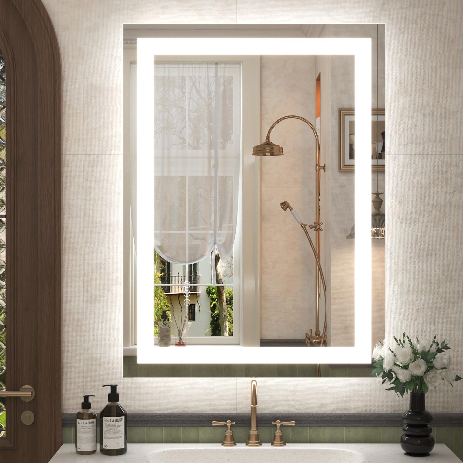 26x36 LED Lighted Bathroom Mirror for Vanity Wall