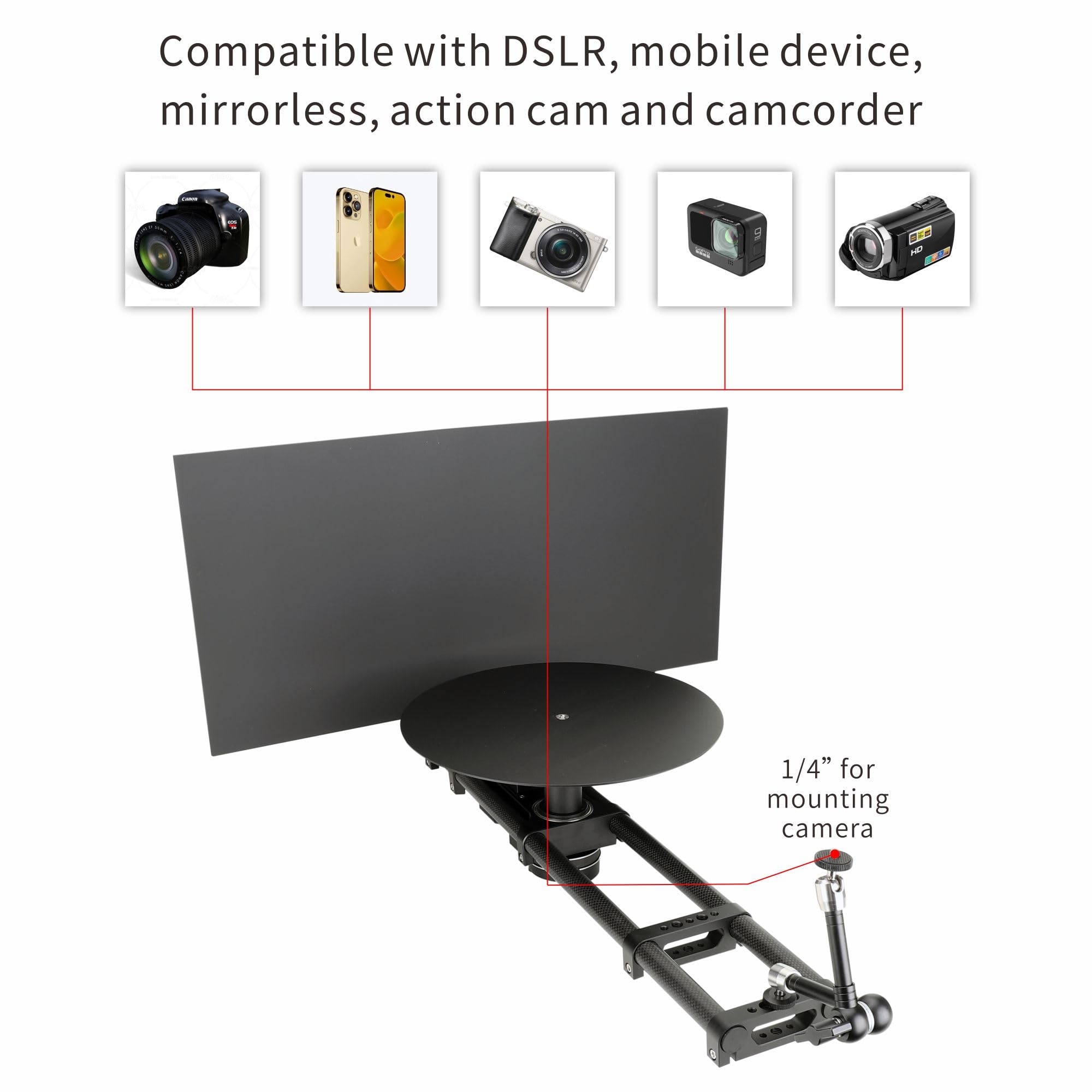 KONOVA Plataforma giratoria motorizada de 360 Grados para fotografía de Producto de 360 Grados