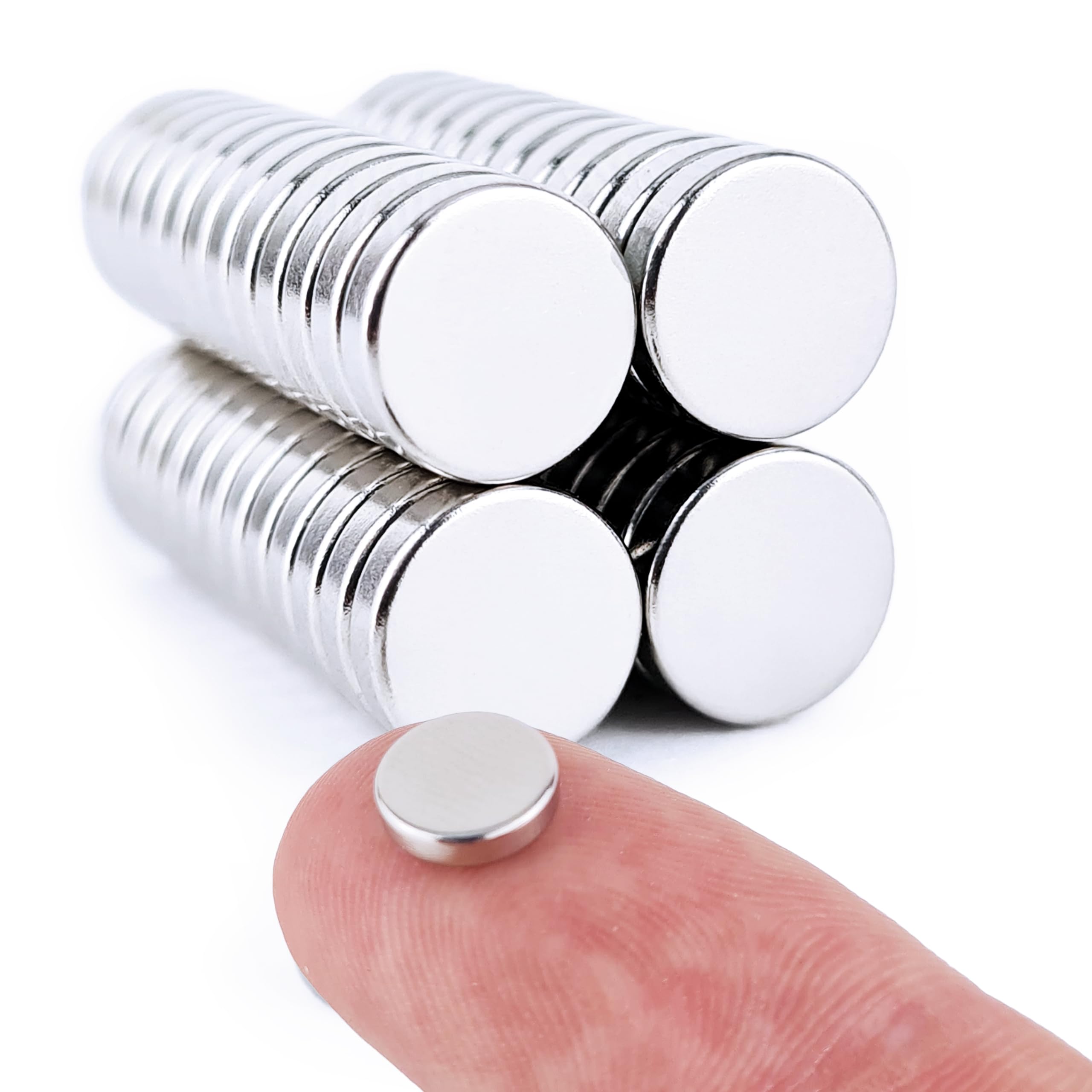 Packivo Pack of 50 Neodymium Magnets 8 x 2 mm Mini Magnets Extremely Strong Adhesive Strength Magnetic Board Notice Board Fridge Black Board Whiteboard Crafts Photos Office DIY
