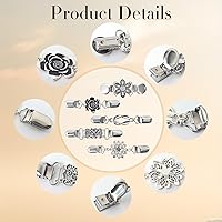 Vista 3 de Clip de camisa vintage, cierre para vestido, suéter de capa, chal de cárdigan, clips para capa para mujer, 4 piezas