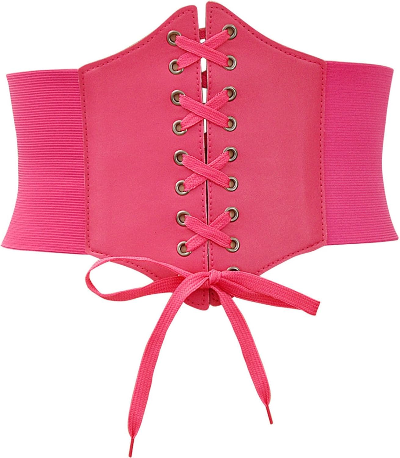 HGps8w Waist Corset for Women Retro Elastic Lace-up Wide Waist Cinch Belt Underbust Adjustable Corset Waspie