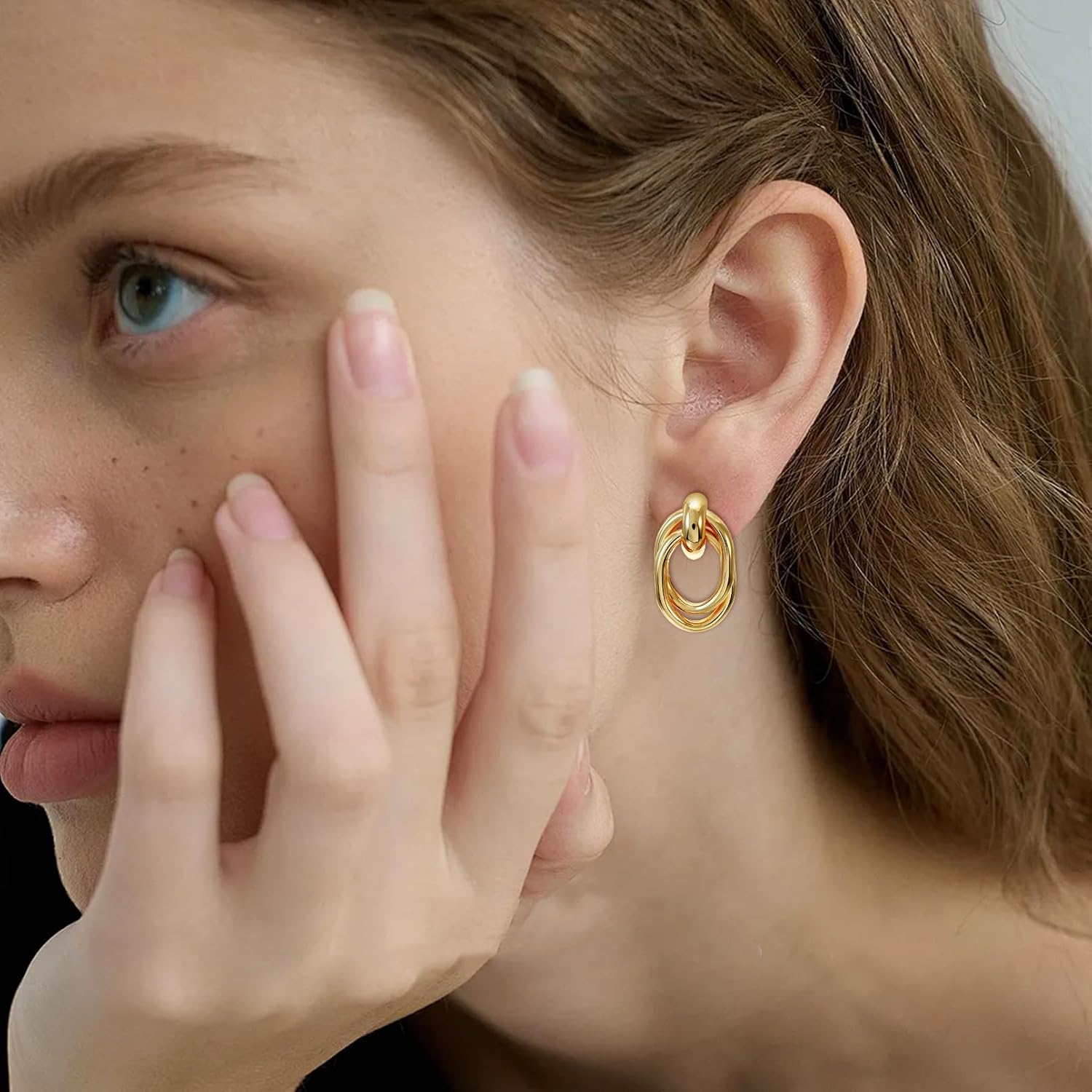 Elegant Flower Clip On Earrings for Women Hypoallergenic Clip On Earrings Non Piercing Fashion Jewelry - Image 4