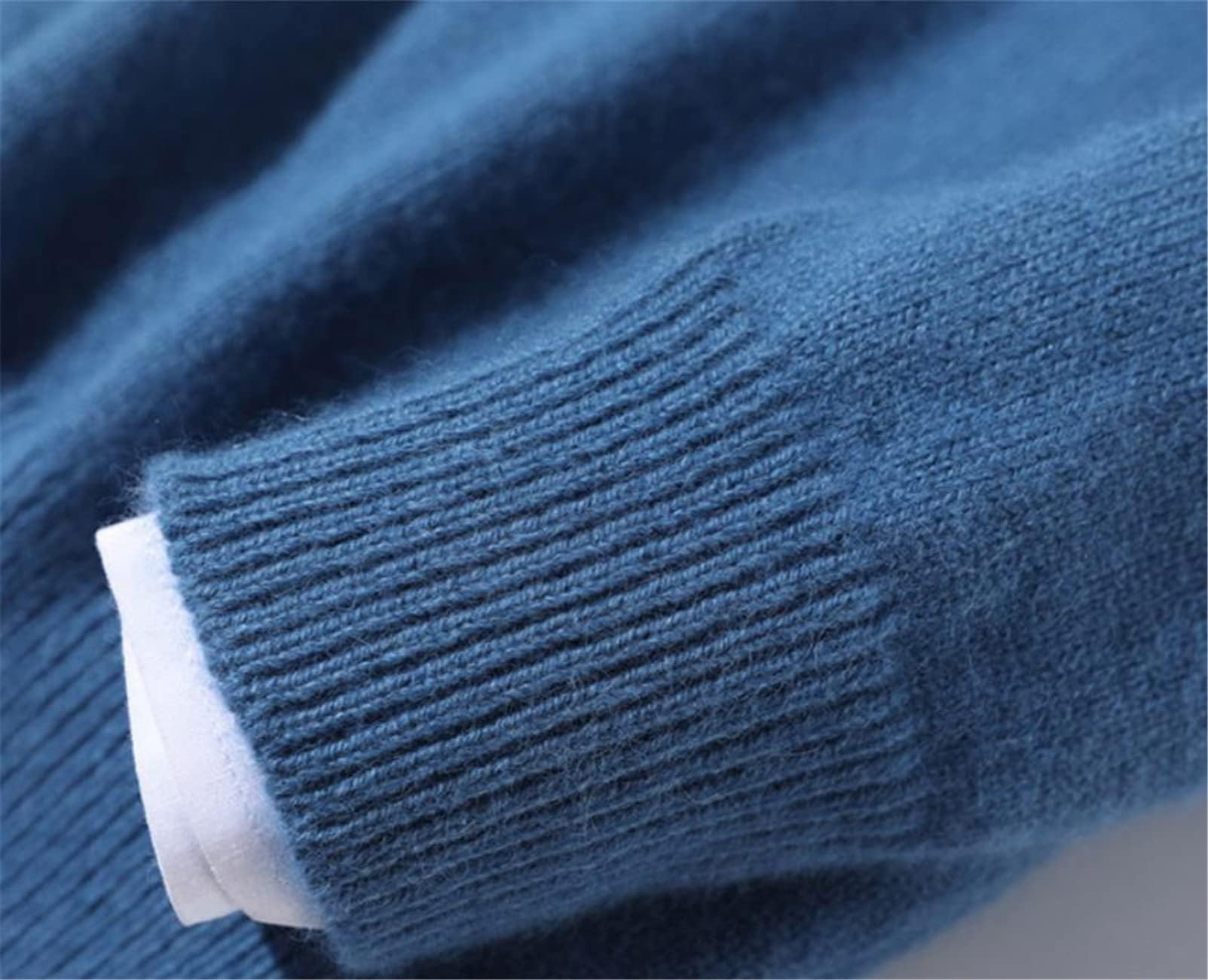 Pull en Tricot 100% Cachemire Pour Homme - Chaud au quotidien, bleu