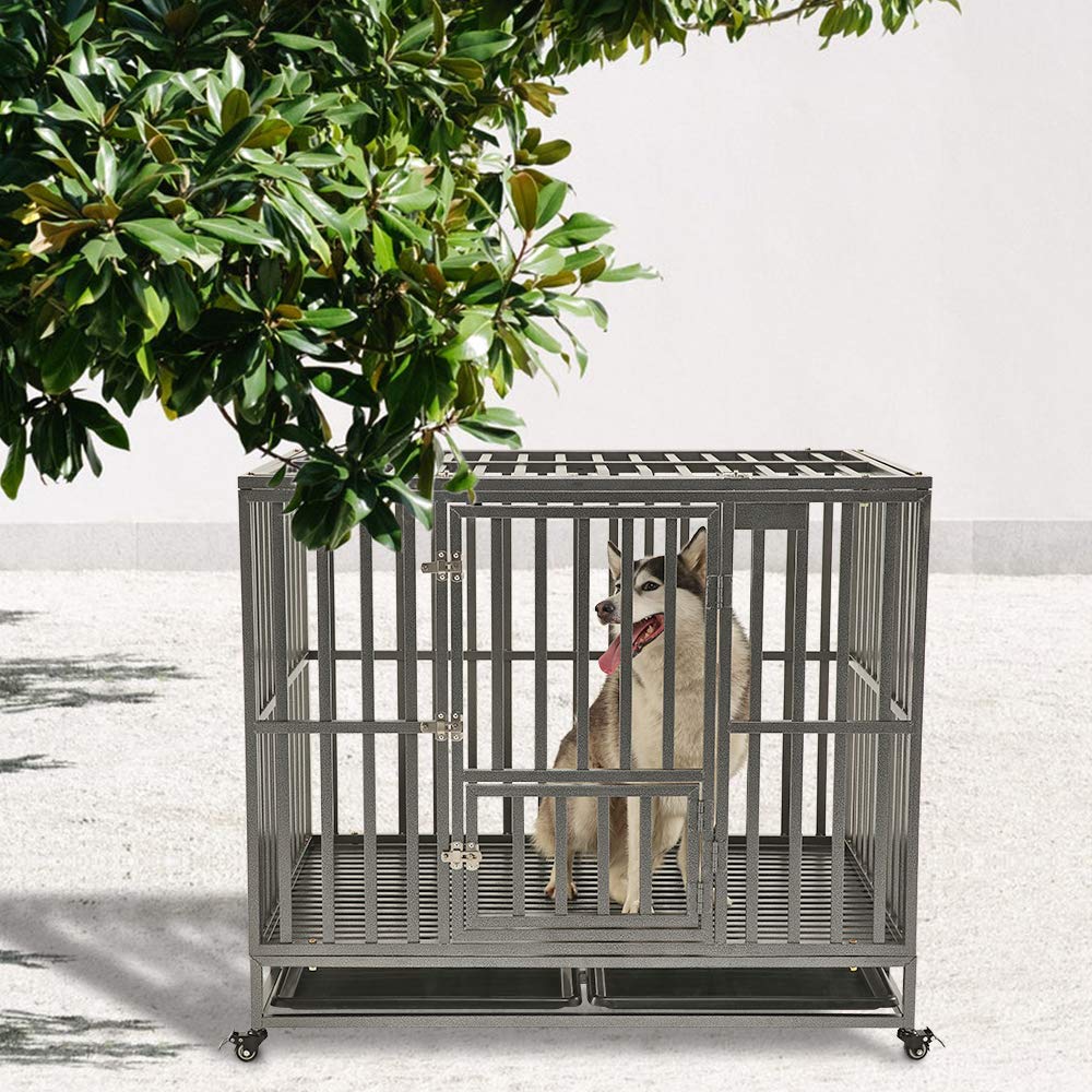 KELIXU Heavy Duty Dog Cage Large Dog Crate Dog Kennels and Crates for