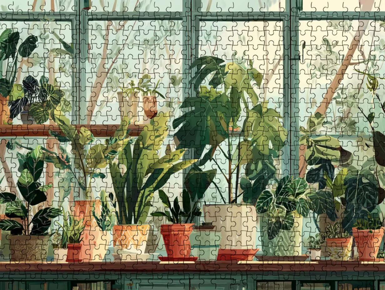 Puzzle pour Adults 6000 Pièces, Les Plantes Vertes, Bois de YHPGL4-570