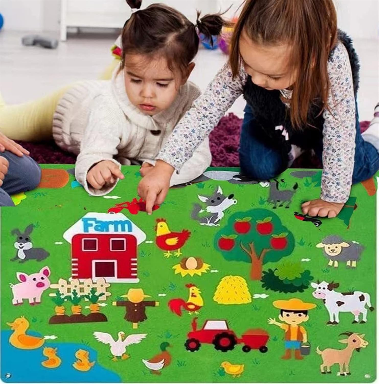 Children's Teaching Felt Board, Farm Animals Ocean FeltBoard Story Set