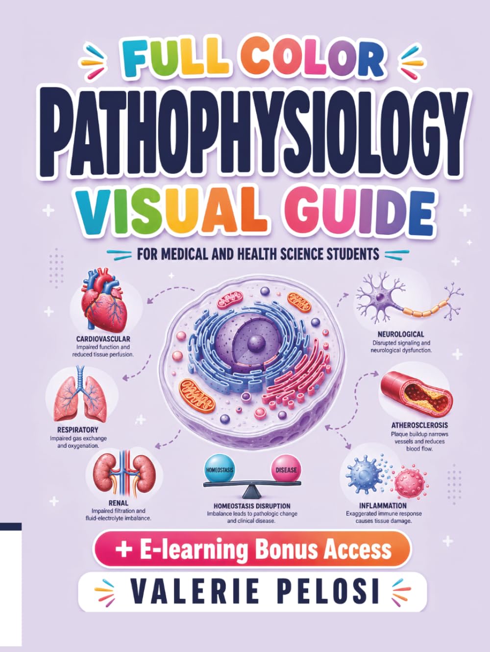 PATHOPHYSIOLOGY FULL COLOR VISUAL MANUAL: Illustrated Guide to Human Disease Mechanisms and Clinical Manifestations for Medical and Health Science ... of E-Learning Access to Practice as You Learn