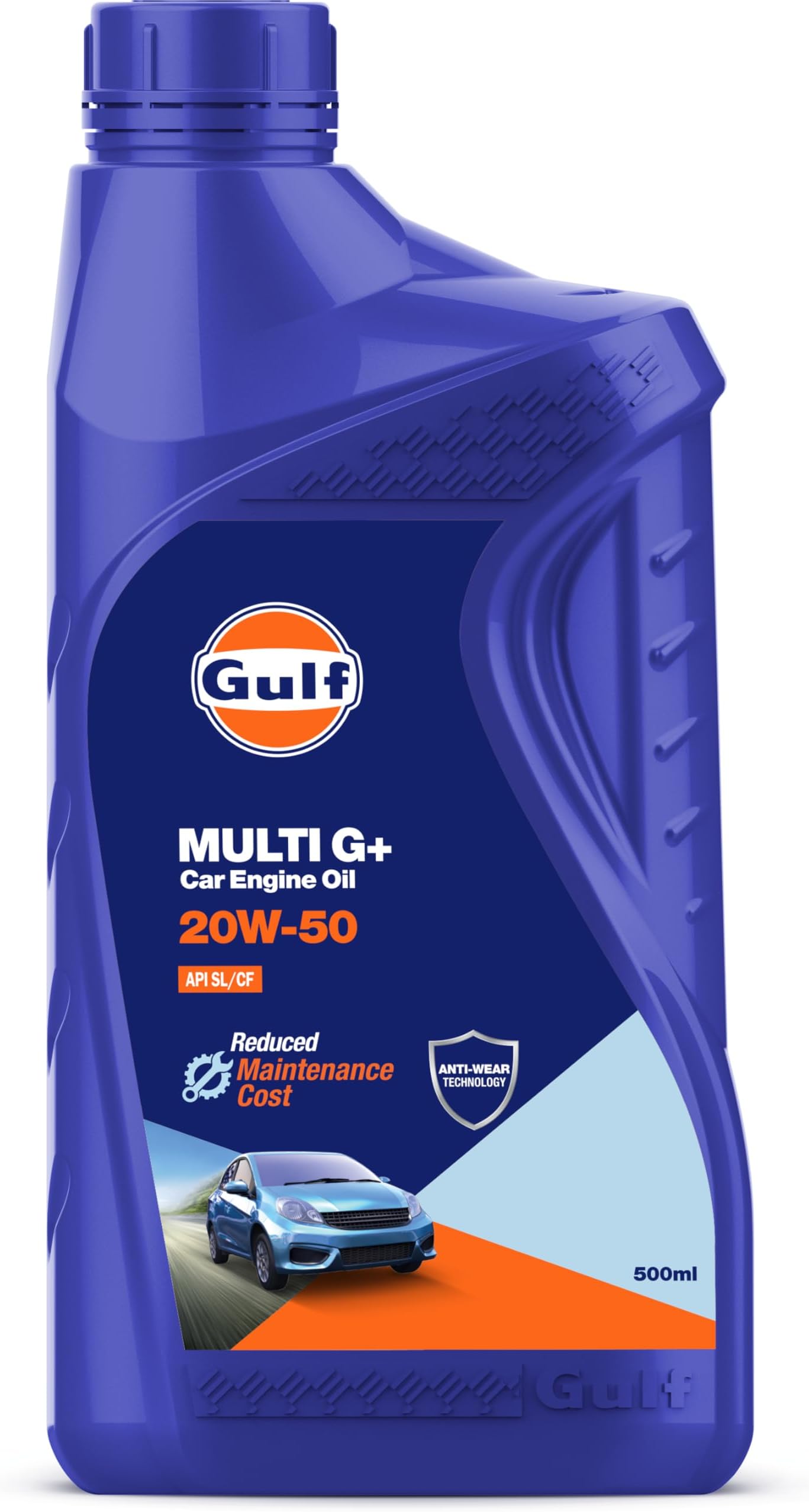 MULTI G+ 20W50 API SL/CF | Anti-wear technology | Petrol, Diesel Passenger Cars | 4 Wheeler High Performance Engine Oil [500 ml]