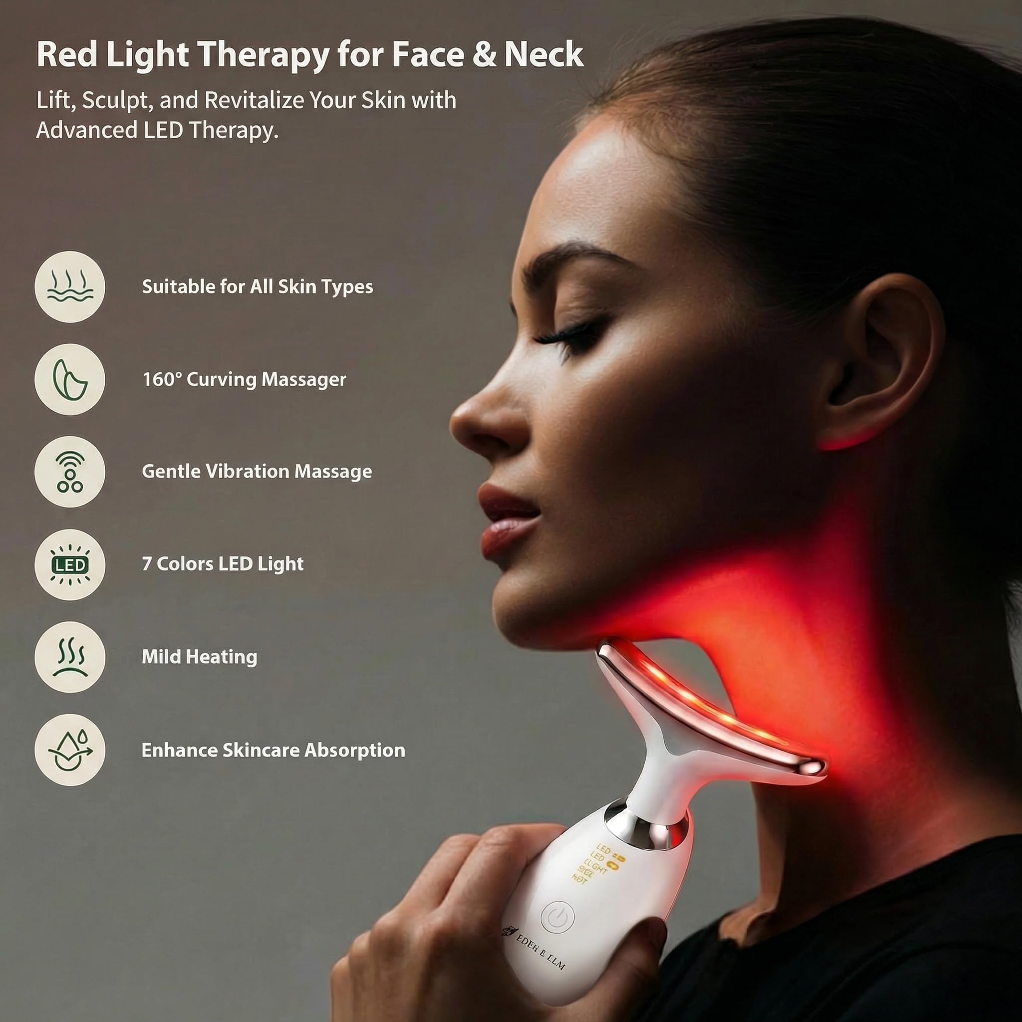 Amazon.com : Eden & Elm - Face & Neck Sculpting Massager – 7 Color