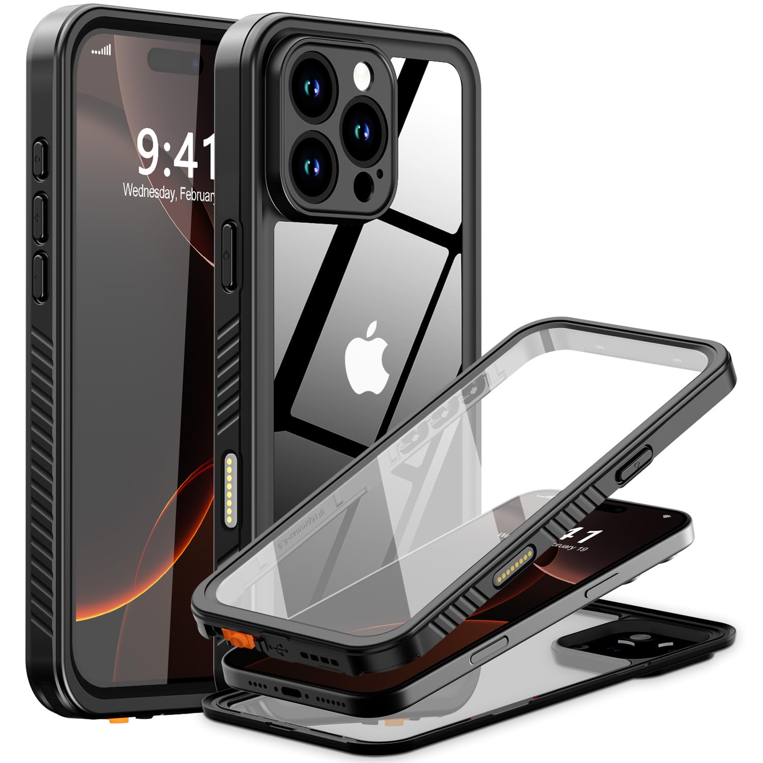 Coque étanche iPhone 16 Pro Max anti-rayure écran intégré noir - 8