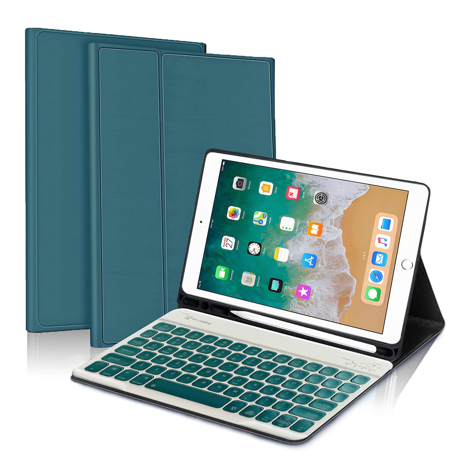 See full amazon price history chart for ProElite Keyboard case for Apple iPad 9.7" 5th/6th Gen Air 1/Air 2 Pro 9.7, with Pencil Holder, Magnetic Detachable Wireless Bluetooth Keyboard Built-in 7-Colors Backlit, Dark Green ProElite Keyboard case for Apple iPad 9.7" 5th/6th Gen Air 1/Air 2 Pro 9.7, with Pencil Holder, Magnetic Detachable Wireless Bluetooth Keyboard Built-in 7-Colors Backlit, Dark Green (B0DG4YKQ3M) Amazon Price History, Amazon Price Tracker
