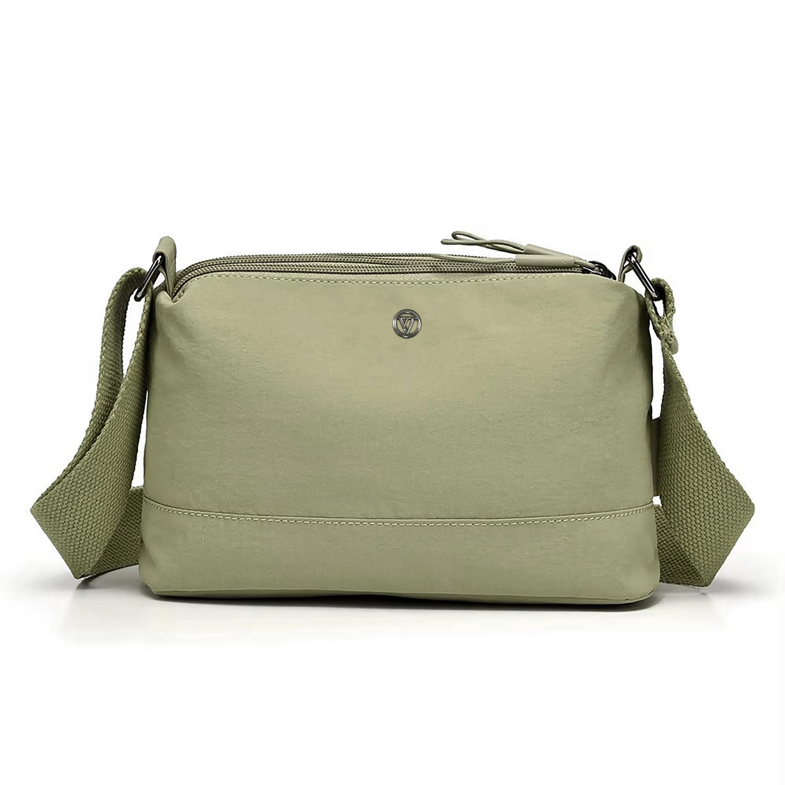 WildHorn Nylon Sling Bag for Women | Lightweight Crossbody Shoulder Bag | 3 Zipper Pockets | Adjustable Strap | Travel, Office & Daily Use