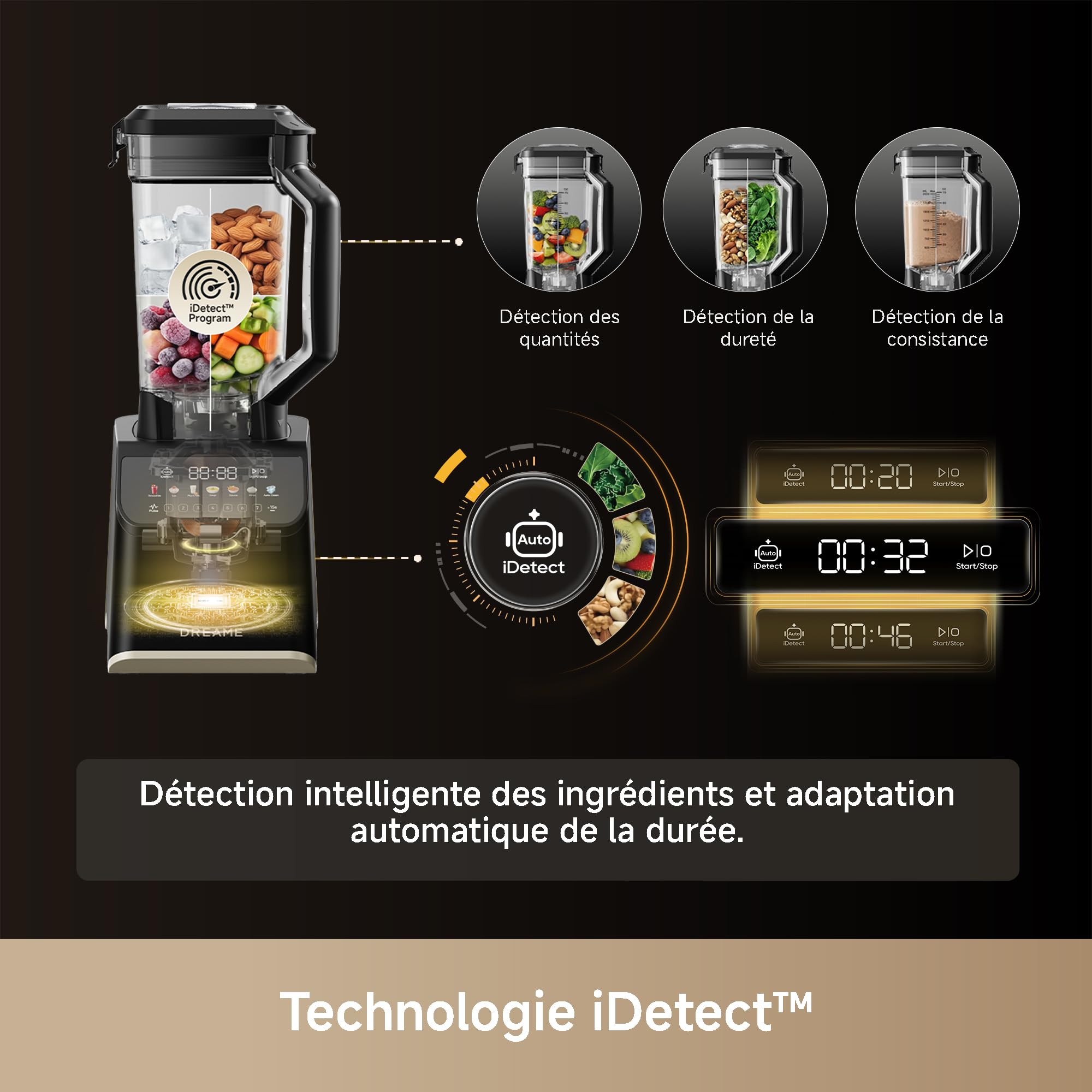 DREAME BlendLogic Blender puissant, techn iDetect
