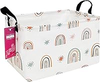 Vista 23 de Cesta de almacenamiento rectangular de tela, organizador de cesta para juguetes, libros, ropa, regalos, mascotas - Perfecta para el hogar, oficina