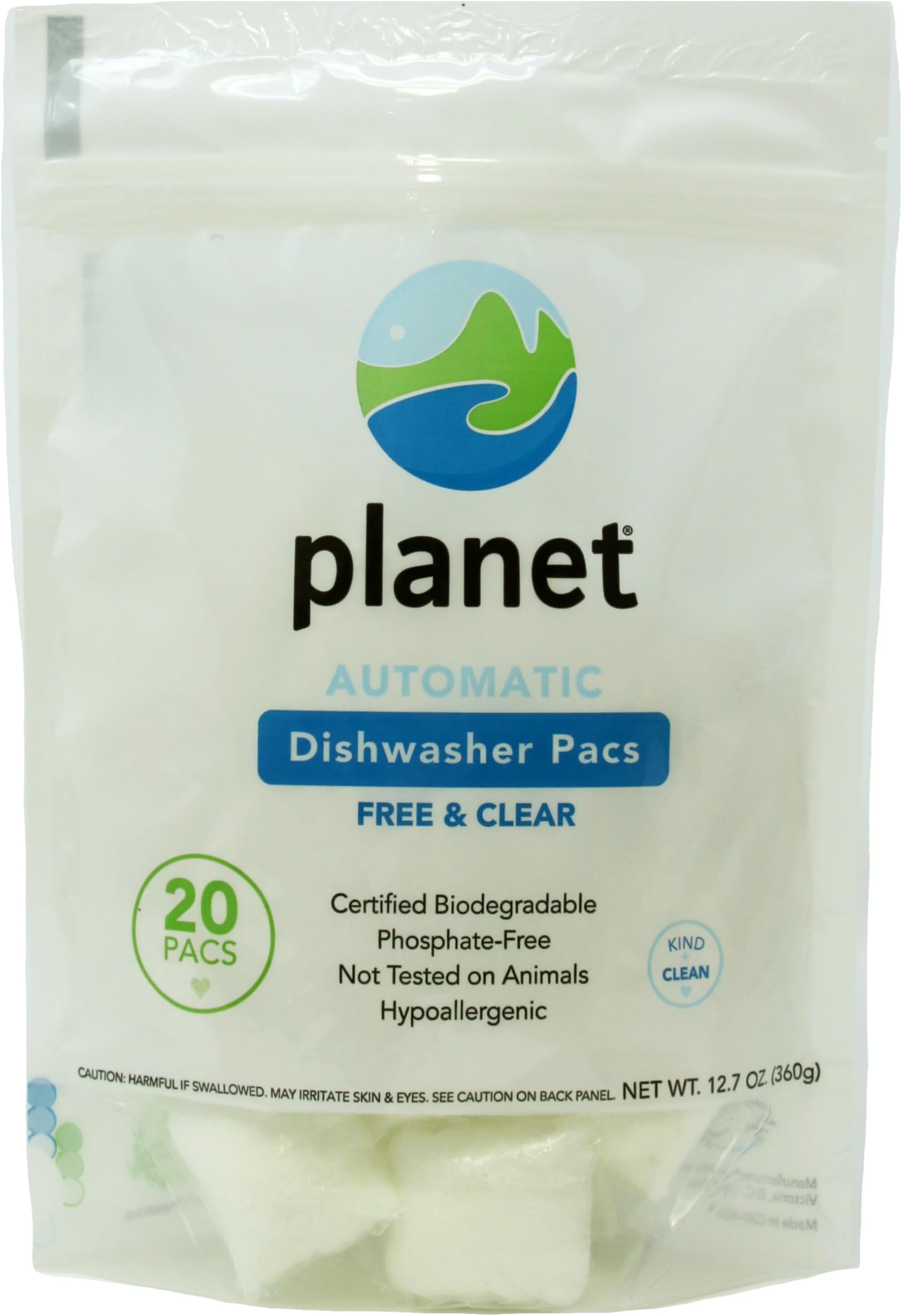 Automatic Free & Clear Dishwasher Pacs, 12.7 Ounce