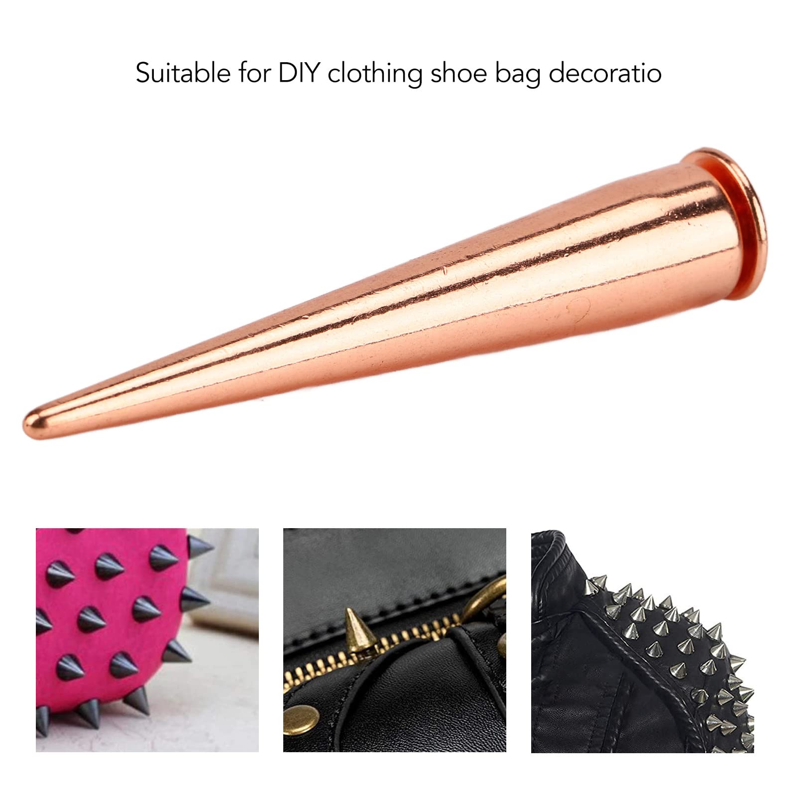 Borchie Coniche Rosa Oro per Abbigliamento,Scarpe,Borse (ottone 2)