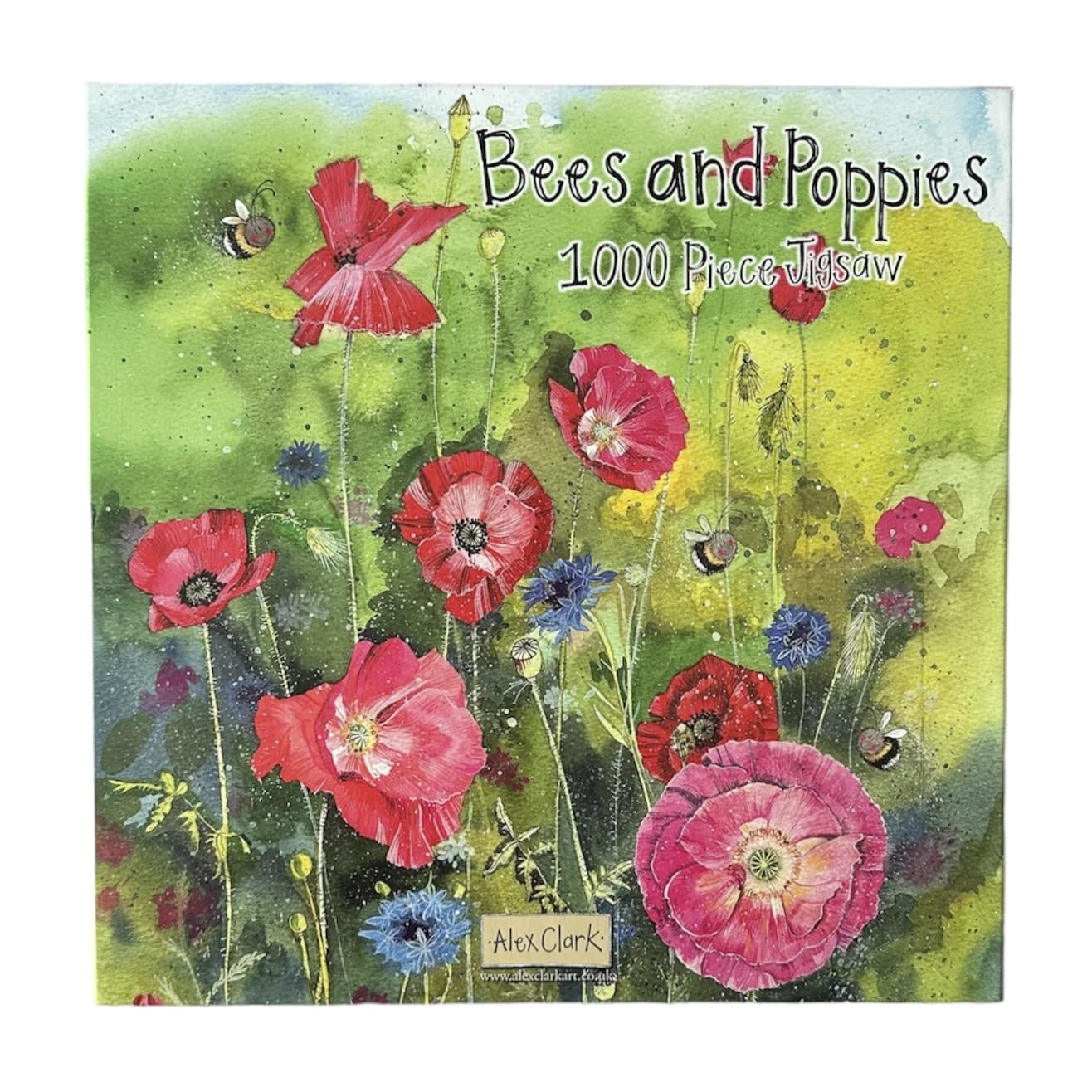 ALEX CLARK Bee and Poppies Jigsaw Puzzle - 1000 piece puzzle - fun games and puzzle gifts - Flowers, Garden and Landscape - adults and children aged 12 and up