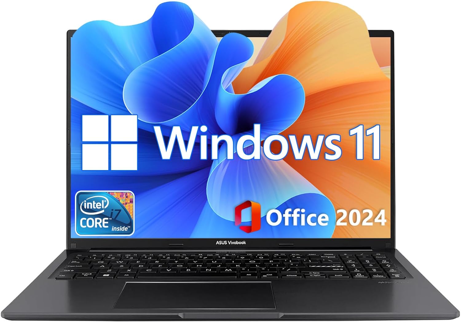 ASUS Notebook Vivobook 16" WUXGA Laptop, Intel Core i7-1355U, 40GB RAM 1TB SSD, Webcam, Windows 11, MS Office Pro 2024