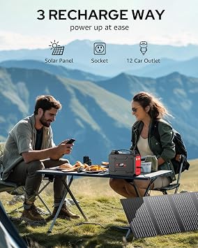 Solar Powered Generator, 100W Portable Power Station with Solar Panels 40W | 146Wh Solar Power Bank with AC Outlet,USB A,USB C, DC Output, Small Solar Generator for Home Use Outdoor Camping RV Van Trip