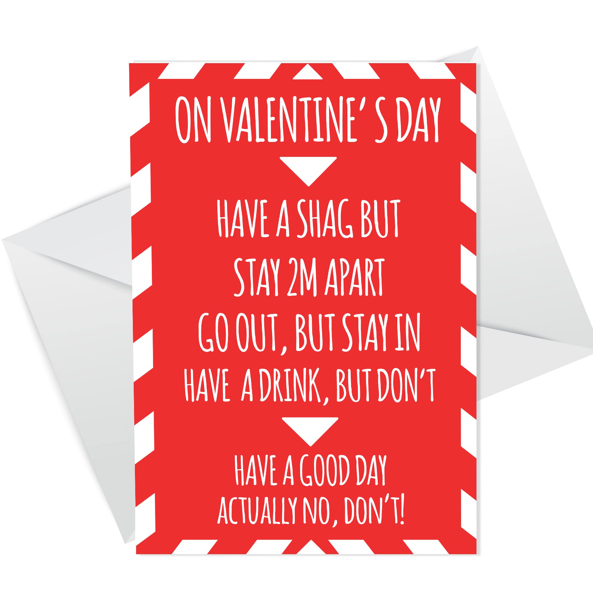 RED OCEAN Funny Valentines Day Card Lockdown Warning Novelty Card For Boyfriend Girlfriend Husband Wife