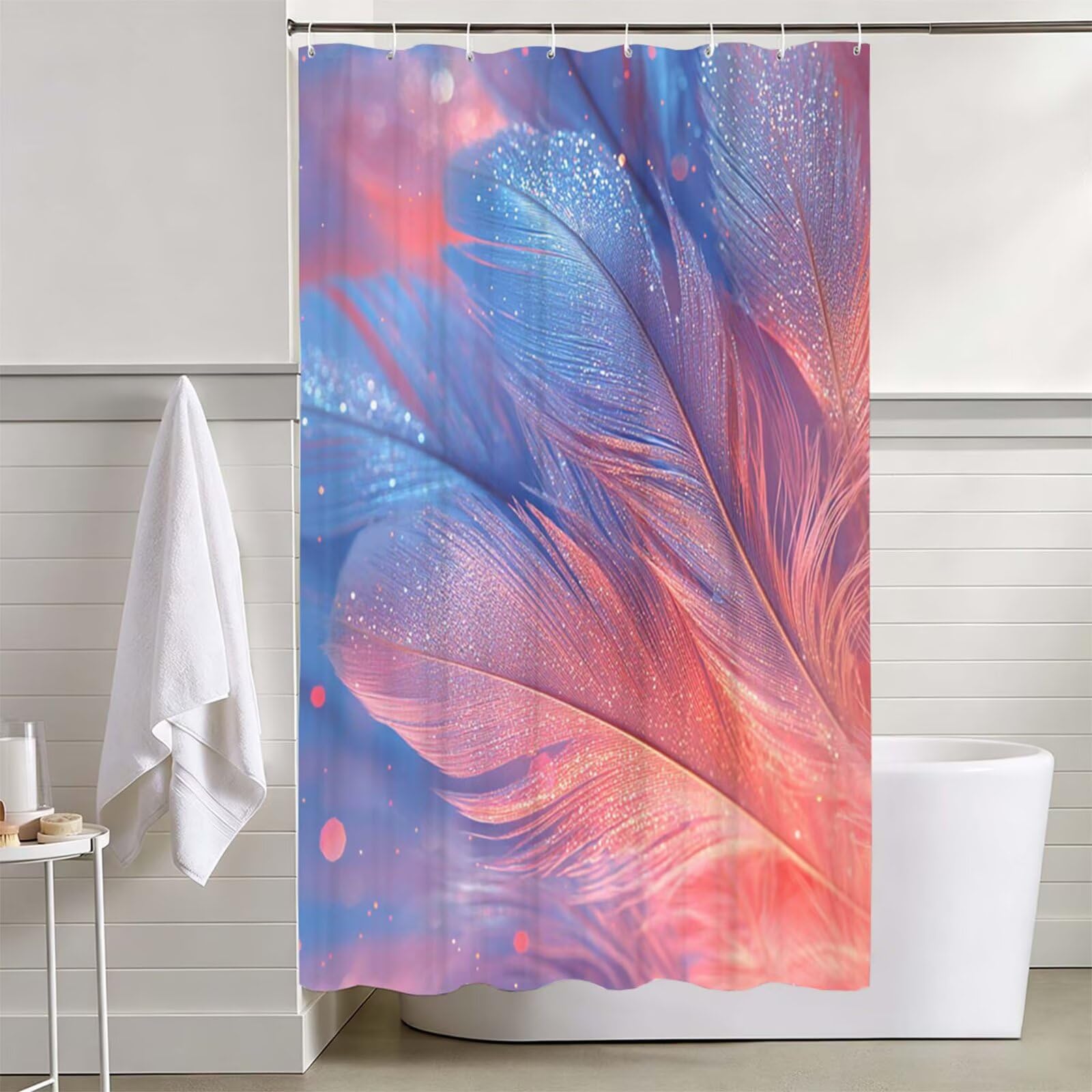 Różowa zasłona prysznicowa, 200 x 200 cm zasłona prysznicowa wanna