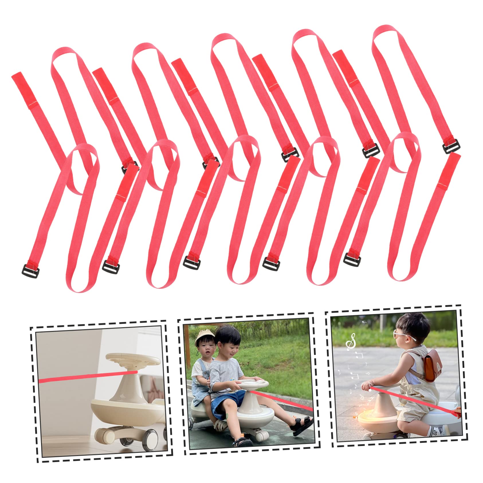 4 Corde Trazione Per Scooter E Bici Bambini - Cinghie Portatili Multicolore Per Sicurezza All'Aperto - Foto 5