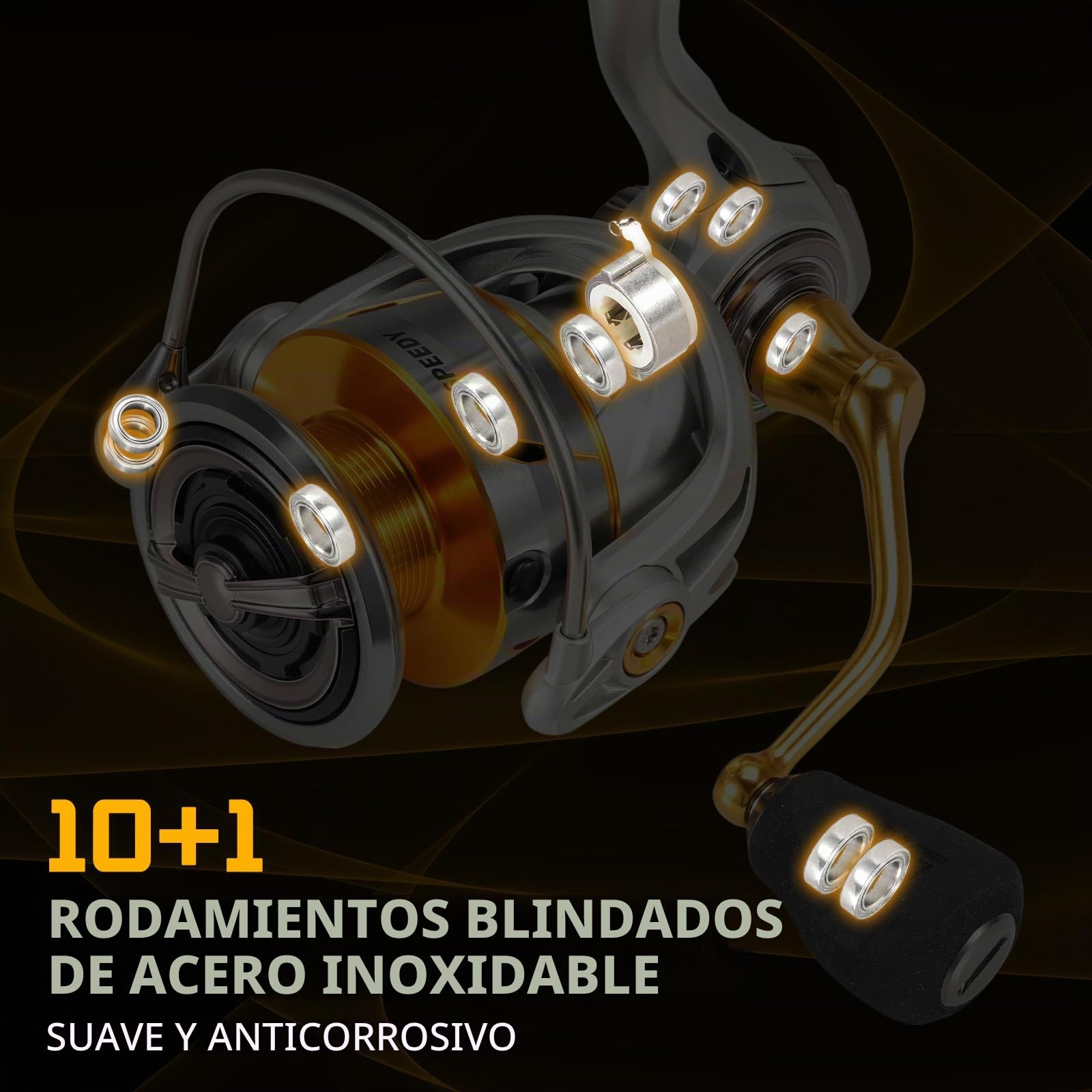 Seaknight RAPIDII Carrete giratorio de agua salada 10+1 BB 6.2:1 4.7:1 Anti-corrosión Carrete de pesca de mar Carpa pesca lucio 2000H 2500H 3000H 4000H 5000H 6000 fibra de carbono arrastre máximo 15kg