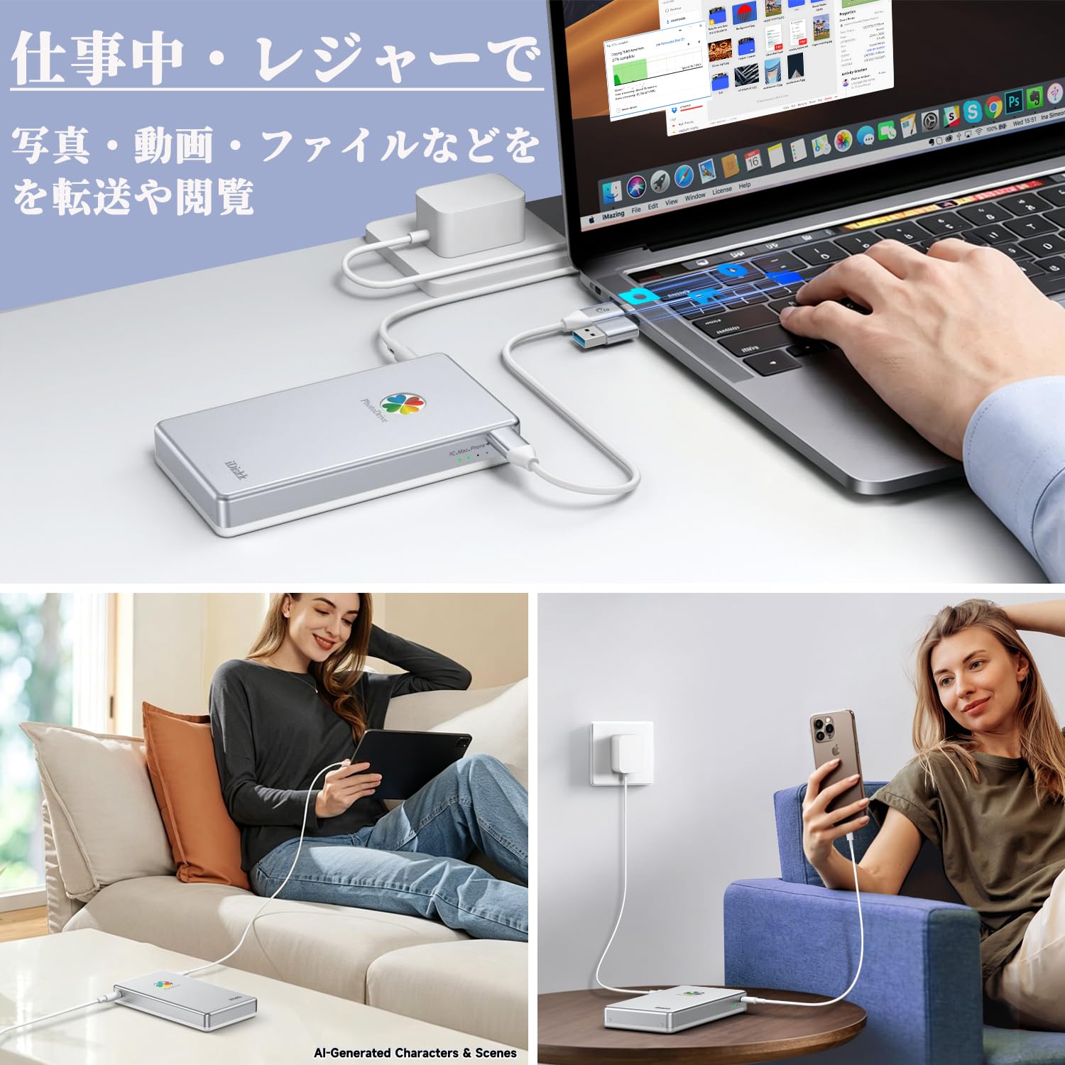 Amazon | 【Apple mfi認証済 1TB iPhone17/16/15対応】iDiskk iPhone外