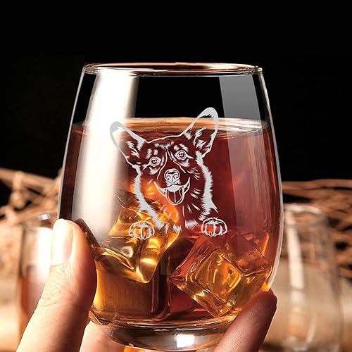 Miniatura 3 de Corgi Crystal - Copas de vino sin tallo, divertidas copas de vino, gran regalo para mujeres u hombres, cumpleaños, jubilación y día de la madre, 15