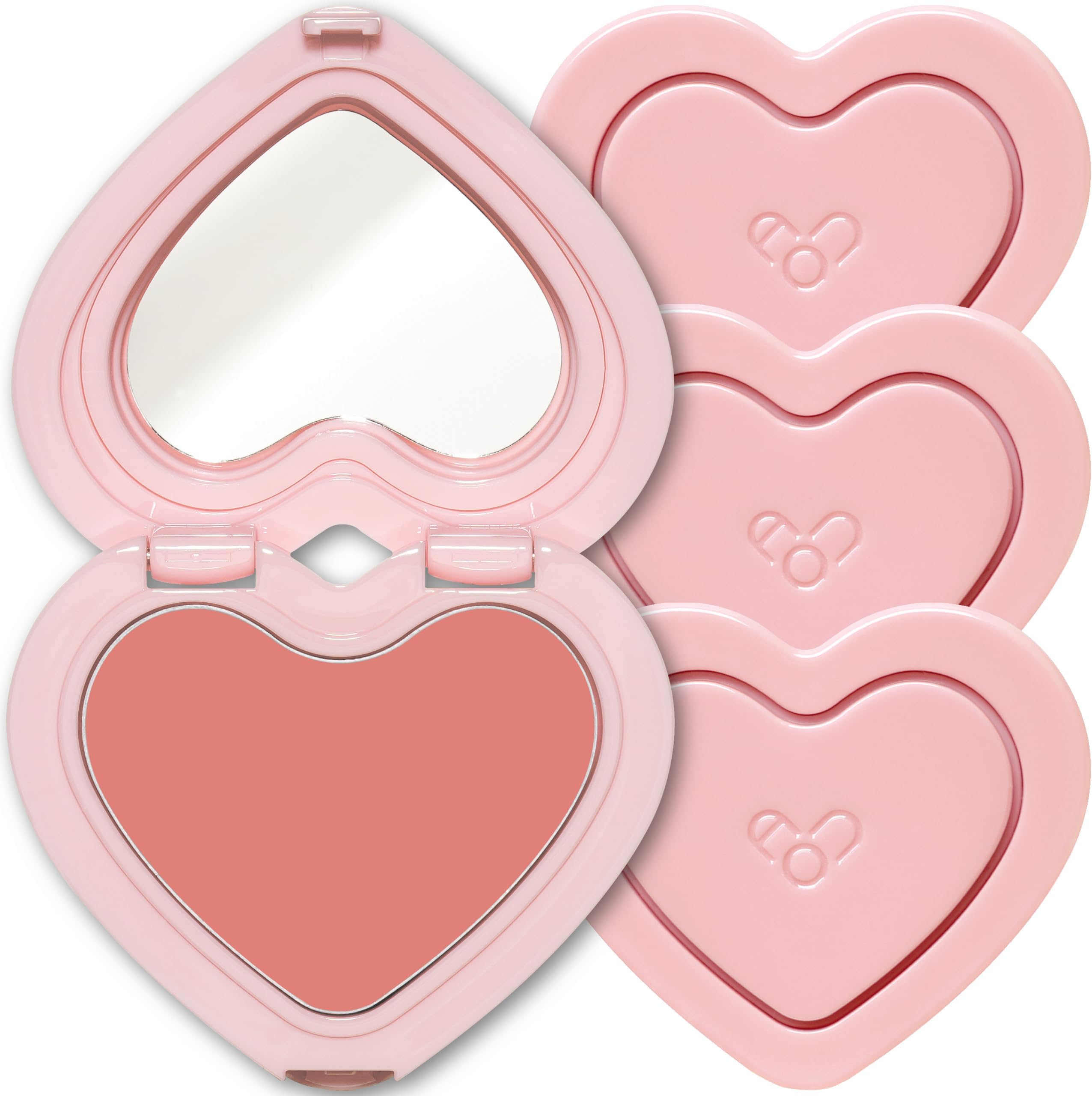 AOU Soft Cream Blush 06 Lukewarm Cheeks with Stackable Design and Integrated Mirror