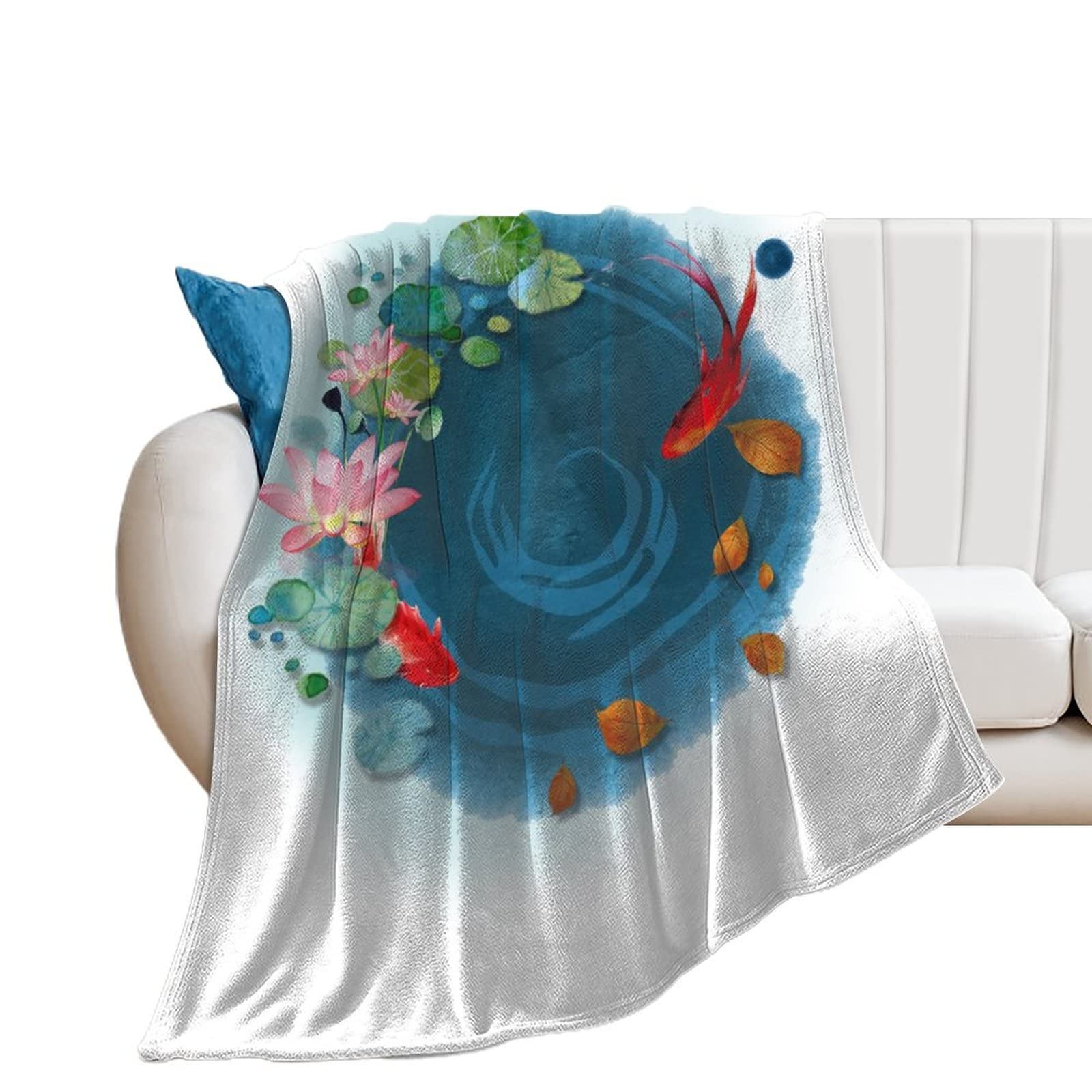 Couverture polaire poisson rouge de qualité supérieure en flanelle douce