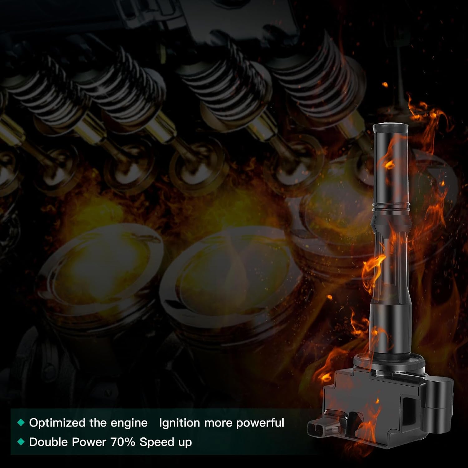 SCITOO 3 ignition coils with 6 iridium Spark Plugs for Toyota T100 for Tacoma 4Runner 2003-2004 V6 3.4L C1041 4503 UF156