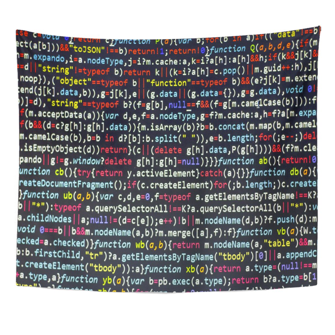 TOMPOP Tapestry Javascript Code Computer Programming Source Abstract Screen of Developer Home Decor Wall Hanging for Living Room Bedroom Dorm 50x60 Inches