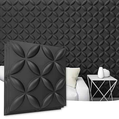 Art3d Paneles de pared 3D texturizados, paneles de pared de PVC para decoración de pared interior, paquete de 12 azulejos de 32 pies cuadrados,