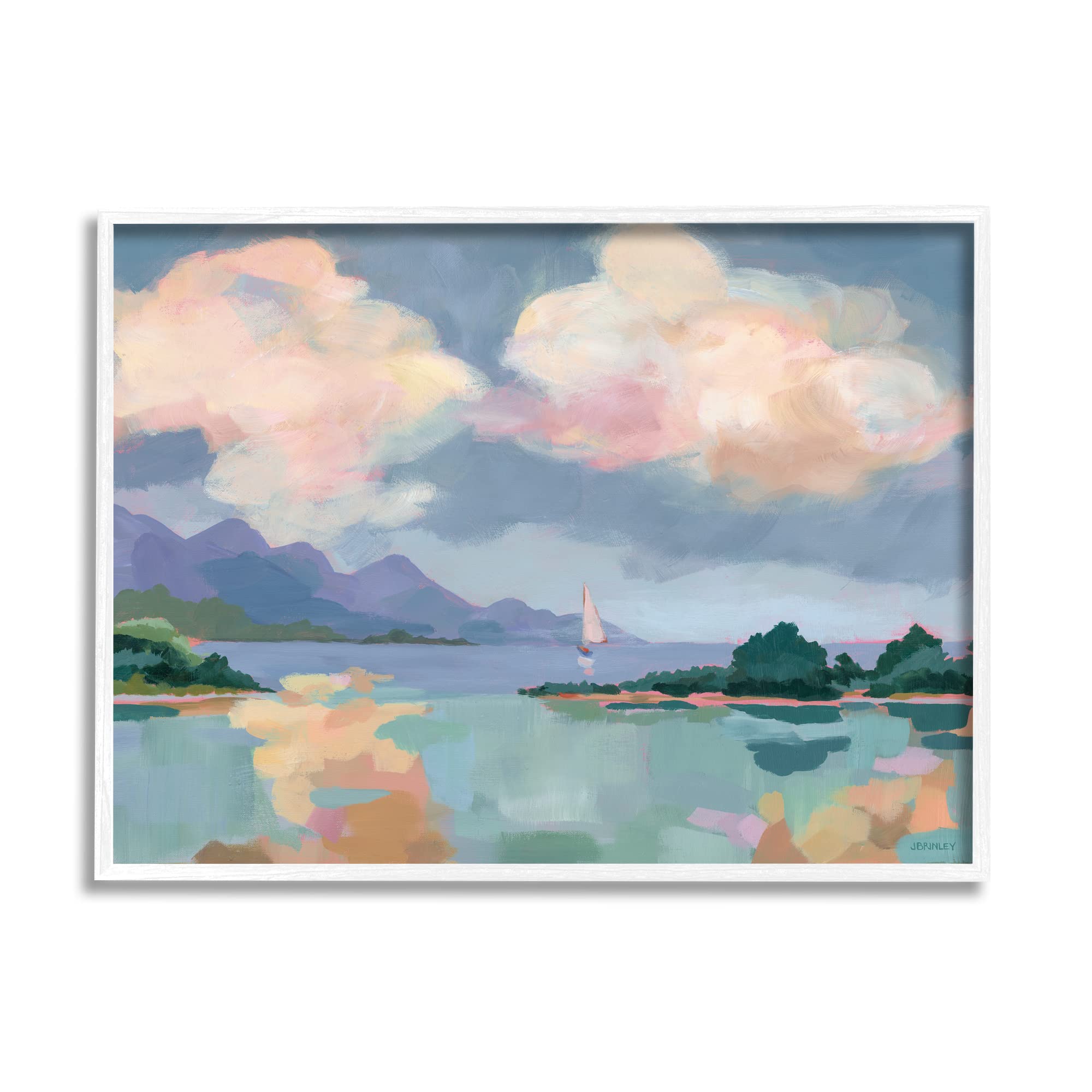 Stupell Industries Escape Peaceful Bay Landscape Framed Wall Art, Design by Brinley Designs