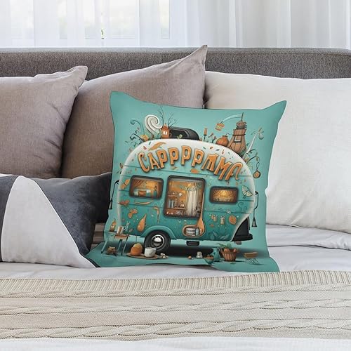 Miniatura 7 de HighonHi Funda de cojín cuadrada de 20 x 20 pulgadas, fundas de almohada suaves y cuadradas para sofá, fundas de cojín abstractas de montaña de