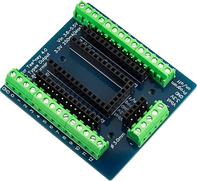 Breakout Board for Teensy 4.0 Module 33 Pins 3.81mm / 0.15 Screw Terminal Expansion Board 3 Types Output Compatible for Arduino